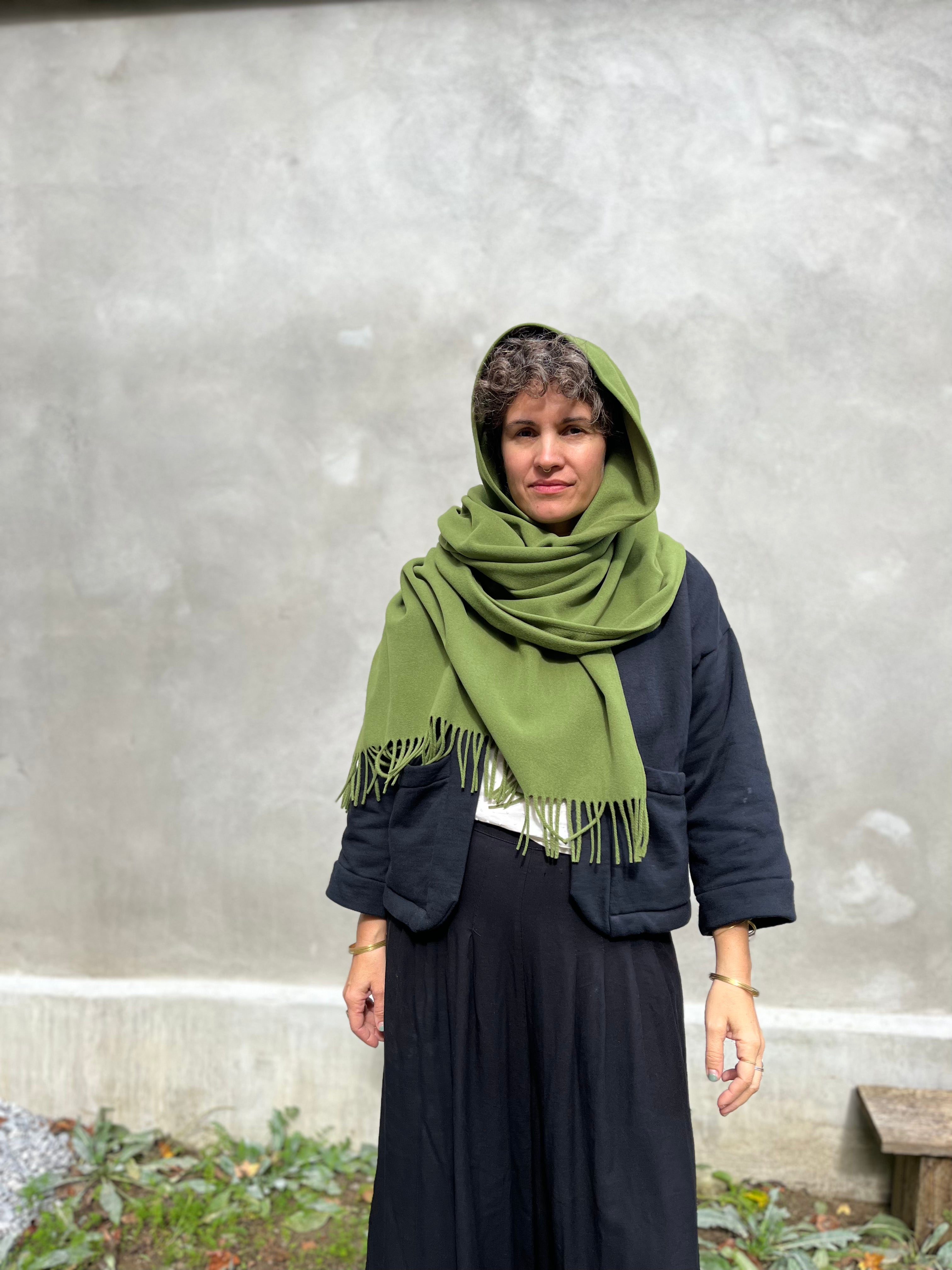 Foulard / Châle Lime 100 % laine
