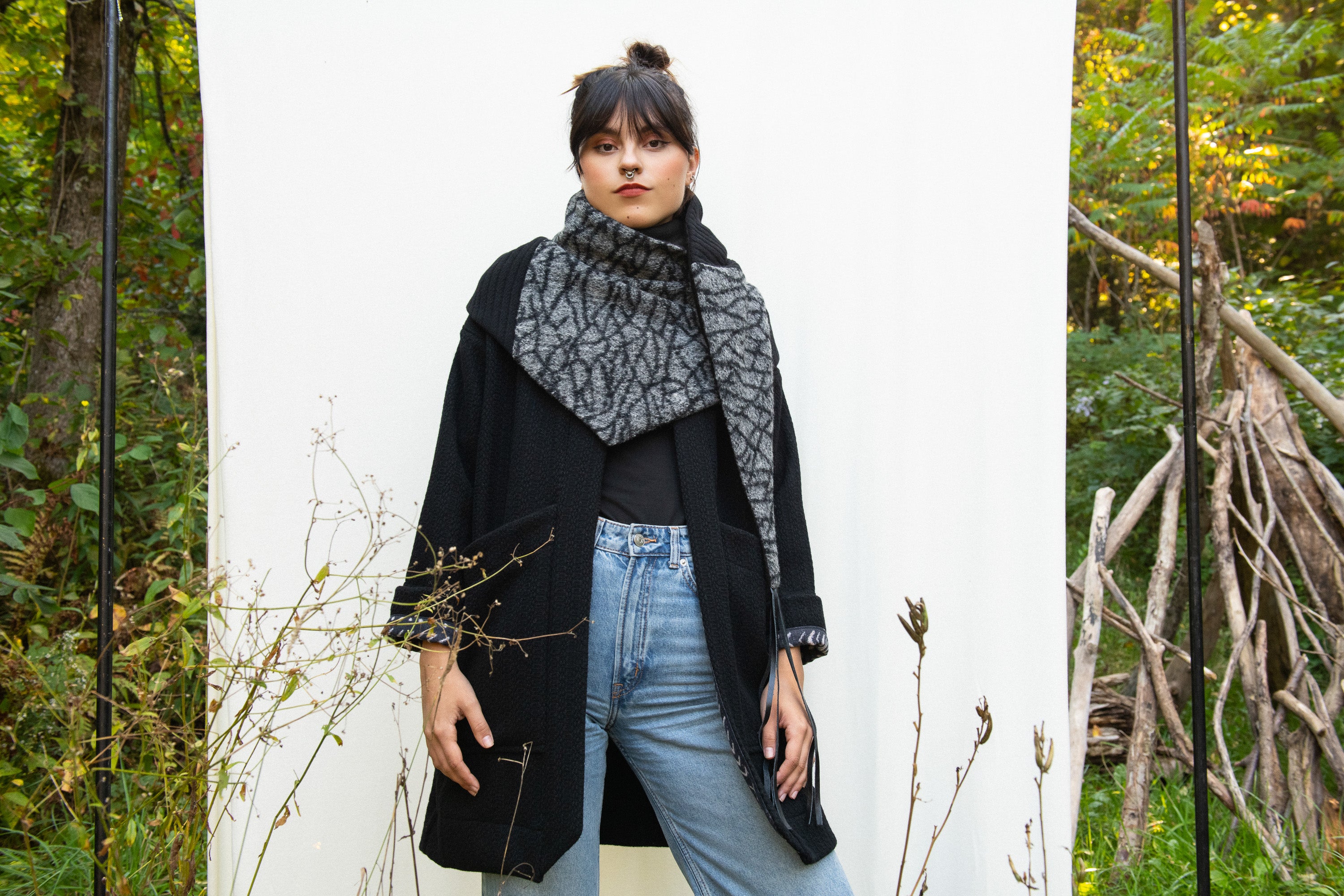 Foulard Indiana Stone Franges - KAZAK -