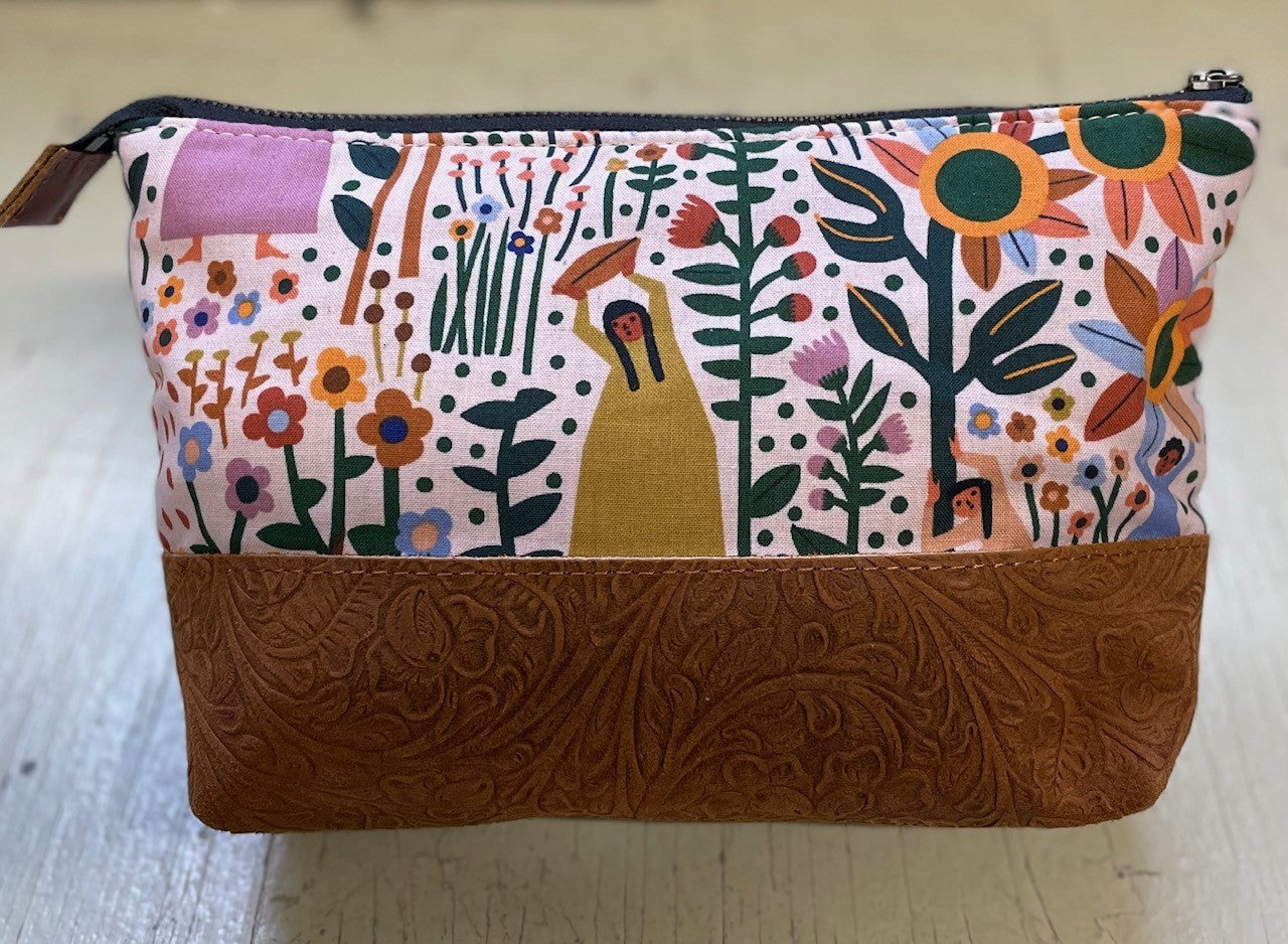 La Trousse - Retailles de tissu et cuir recyclé / Jardineuses - KAZAK