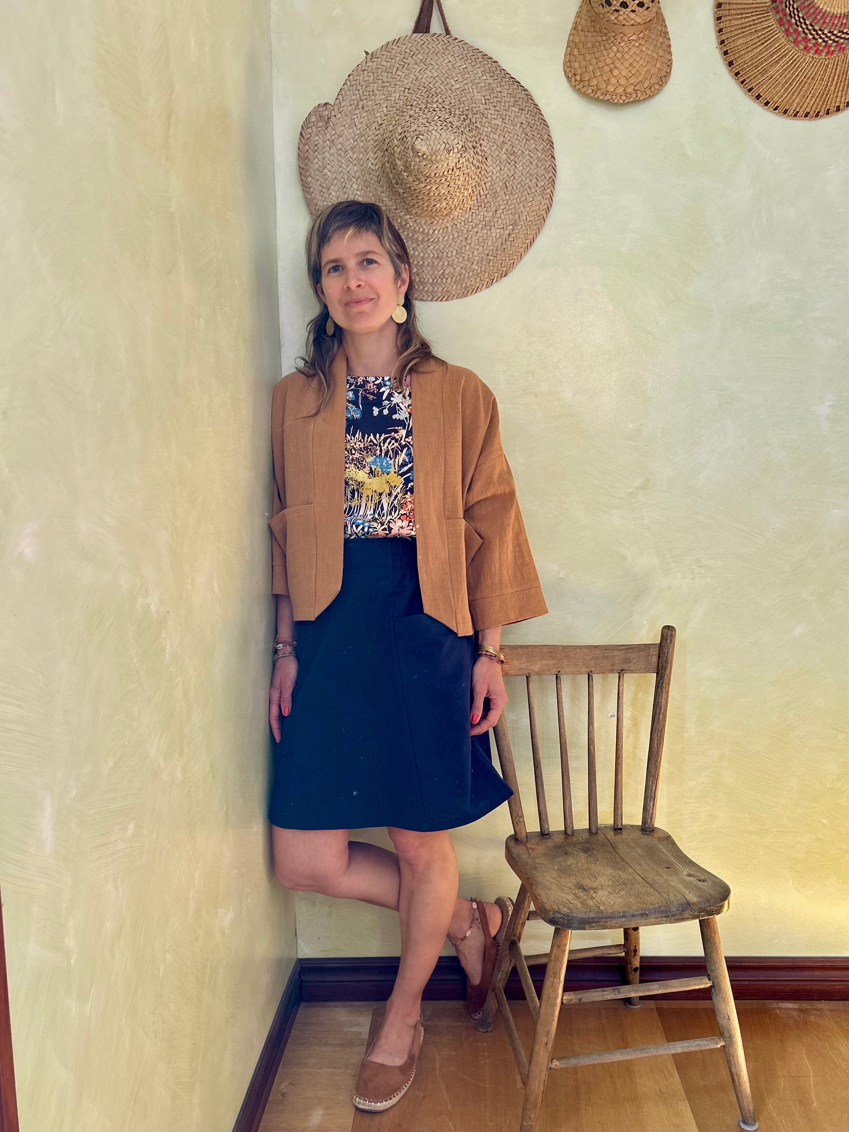 Veste kimono Magnolia- Ramie Curcuma