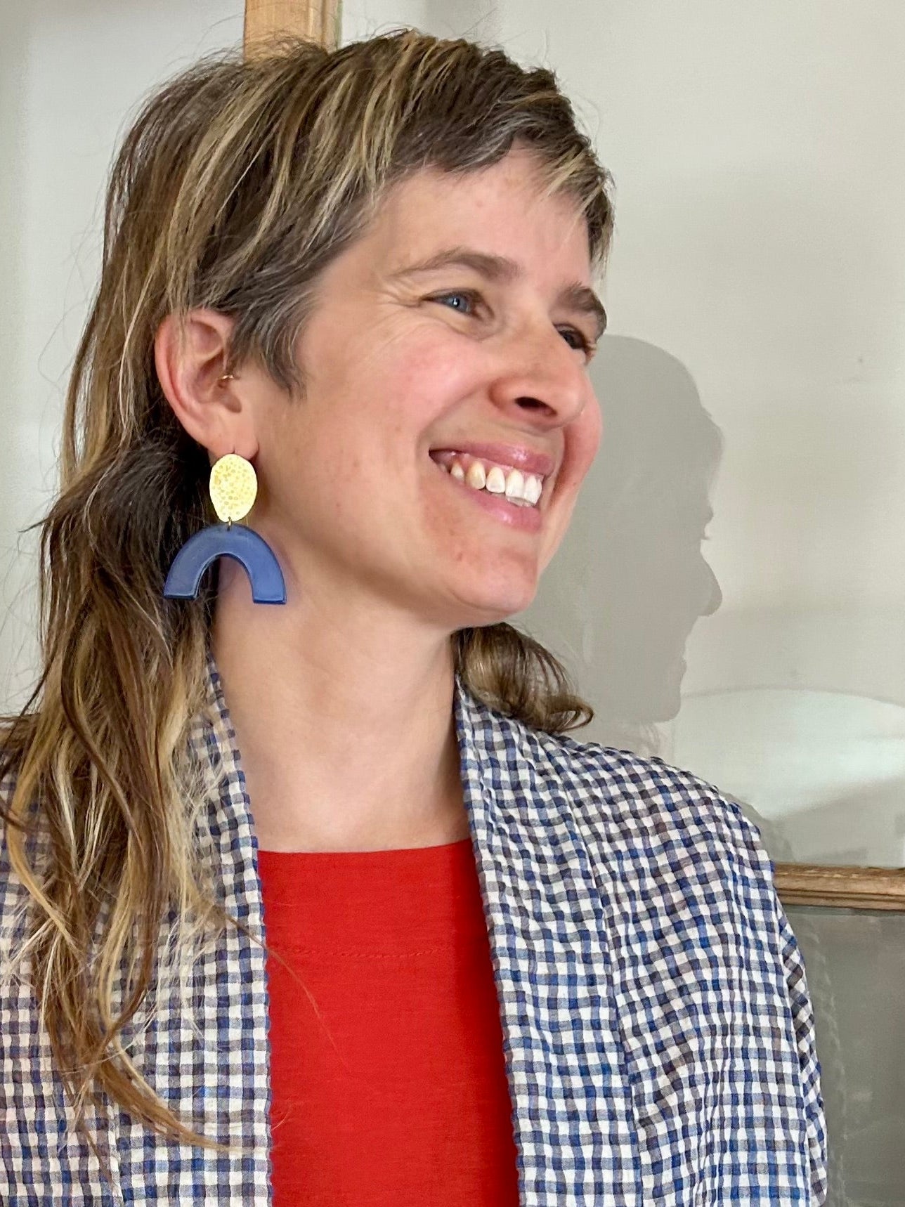 Veste kimono Magnolia- Vichy ciel