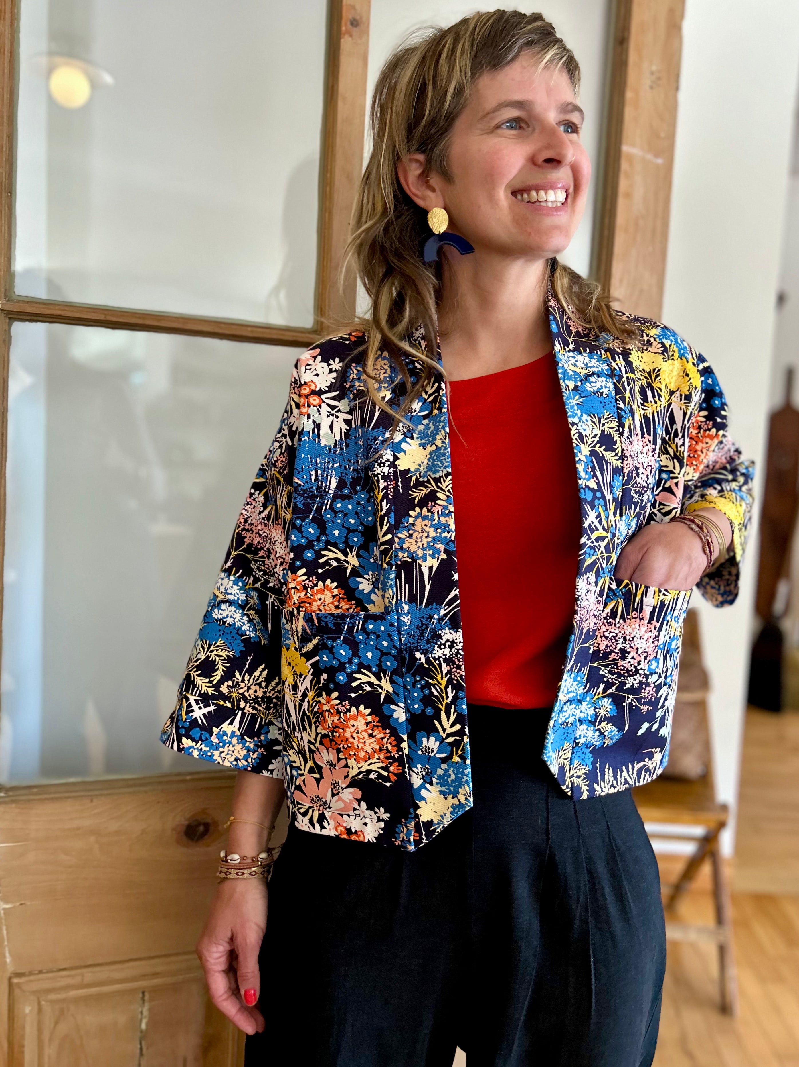 Veste kimono Magnolia- Prairie coton bio