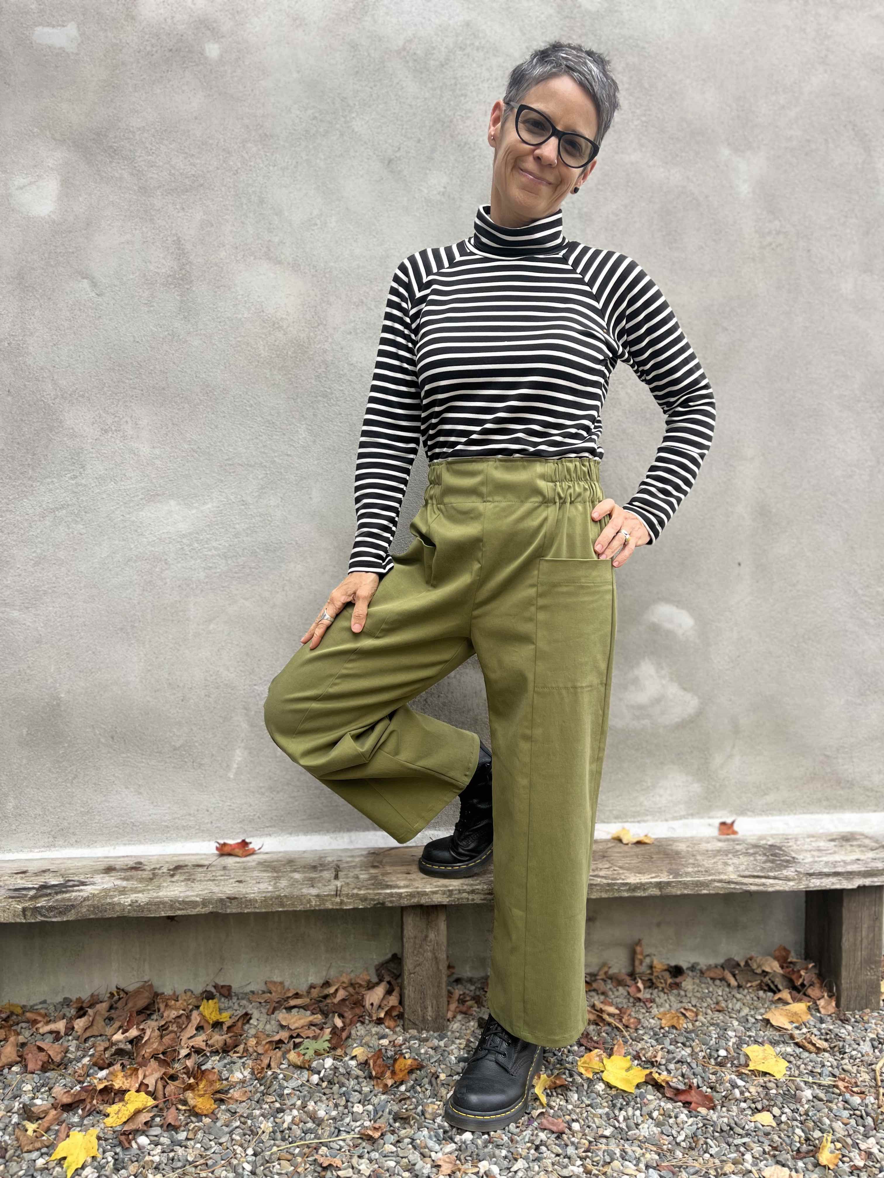 Pantalon Oléa Olive -Lyocell coton OEKOTEX