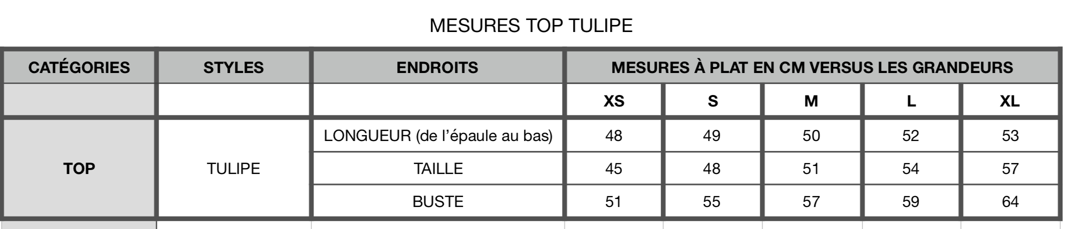 Top Tulipe - Noir -