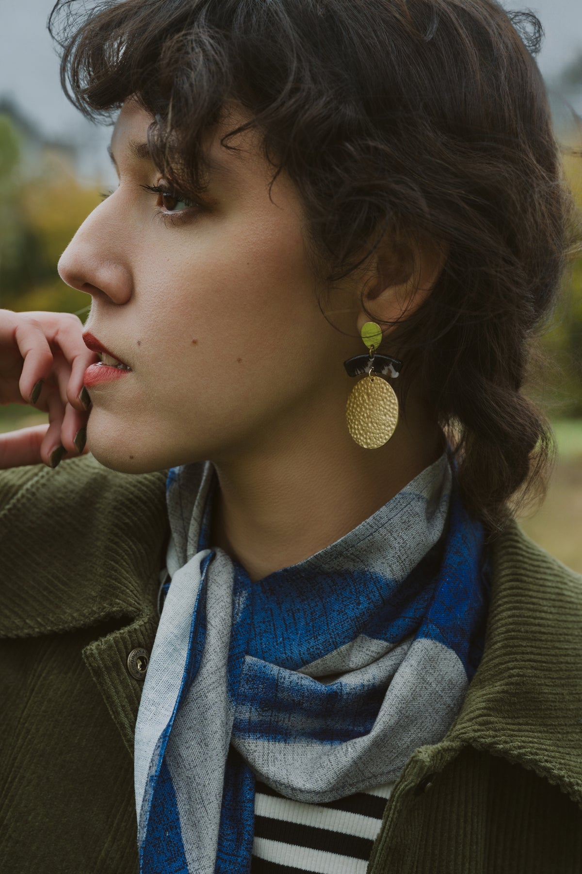 Foulard Ostara - Blue Brush