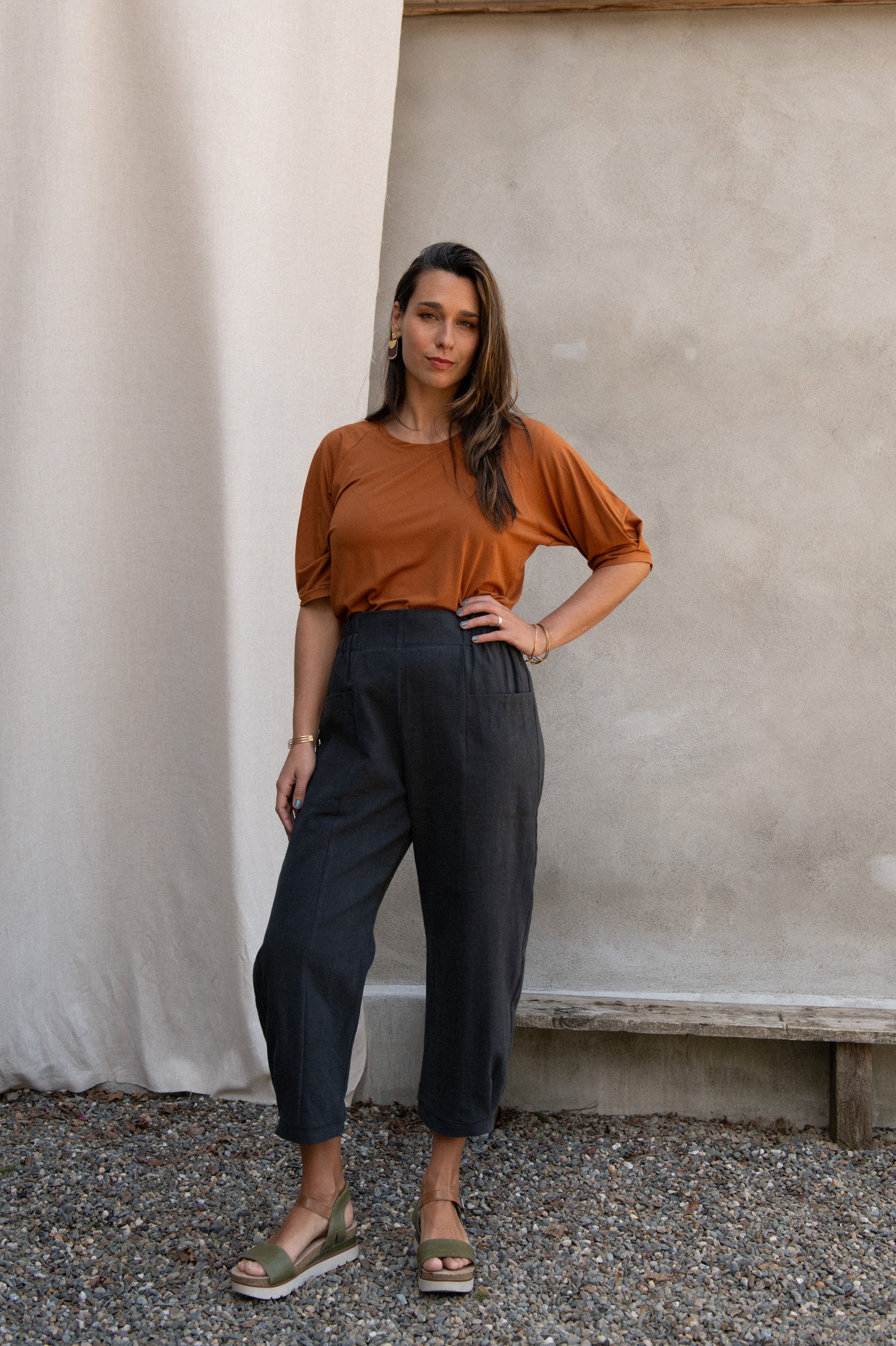 Top Vernus - Muscade - Rayonne de bambou Oeko-tex -