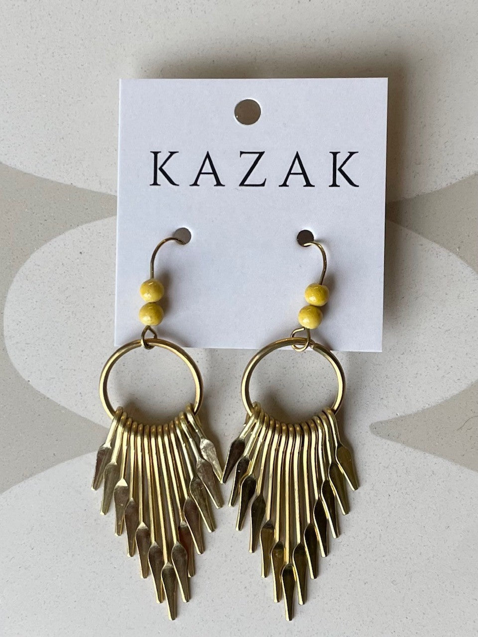 Boucles d'oreilles Arrow Jaune - Kazak -