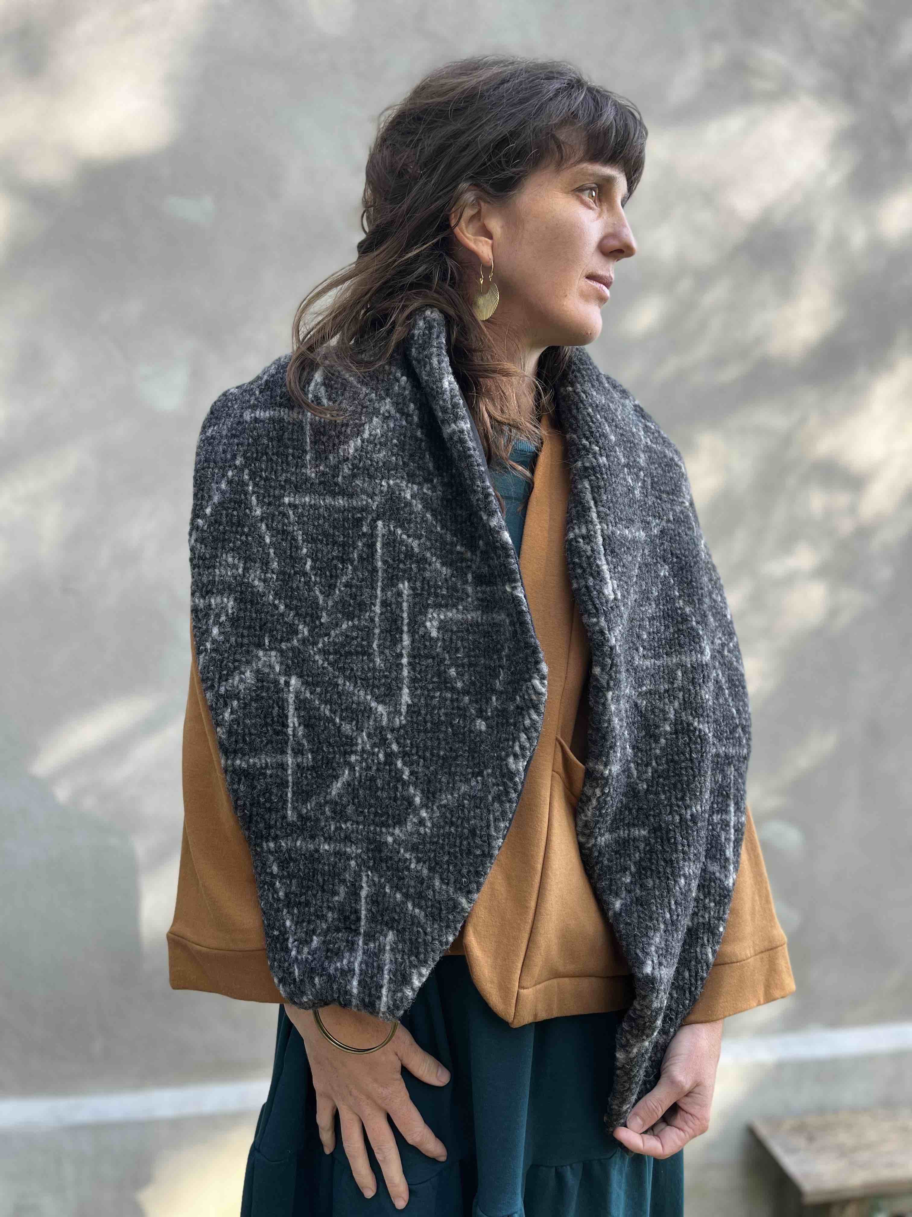 Foulard Edward Géométrique gris