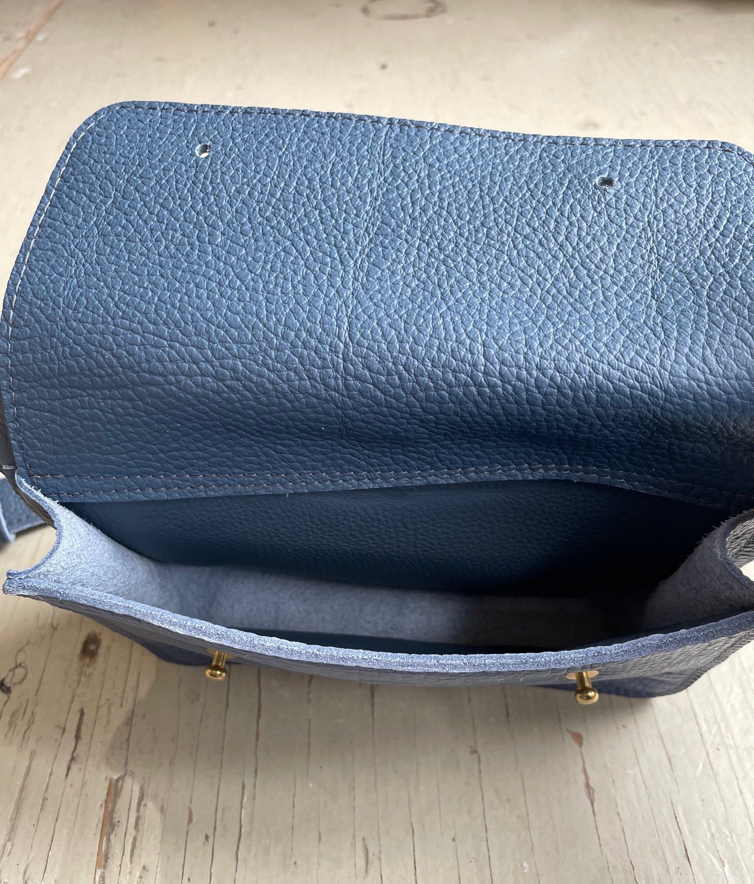 Ceinture pochette Hatley Bleu lavande en cuir recyclé