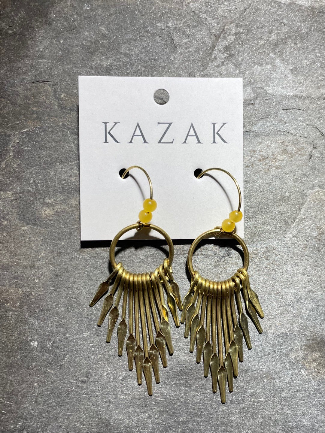 Boucles d'oreilles Arrow Jaune - Kazak -