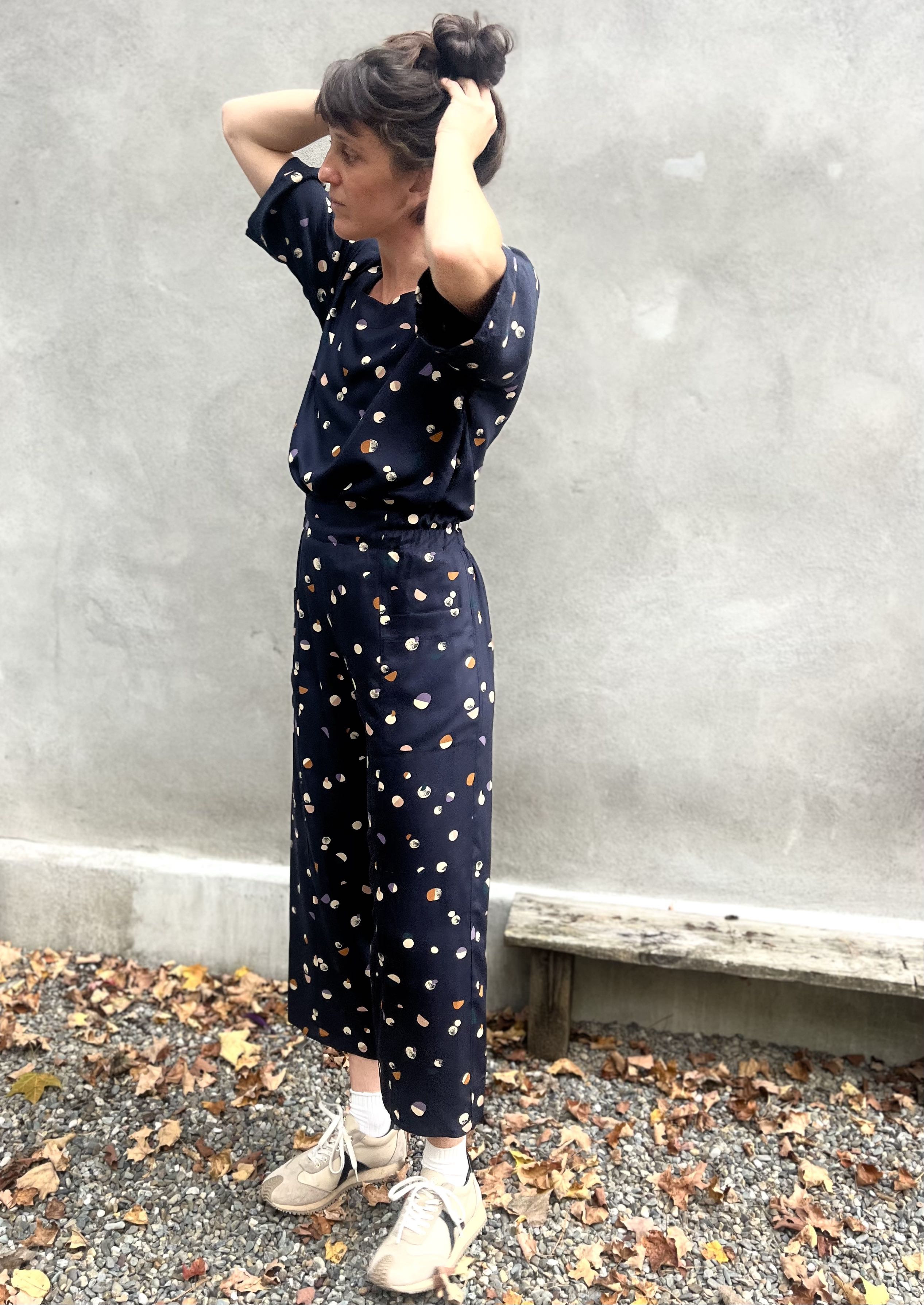 Pantalon Oléa Lunes de minuit  -Viscose OEKOTEX