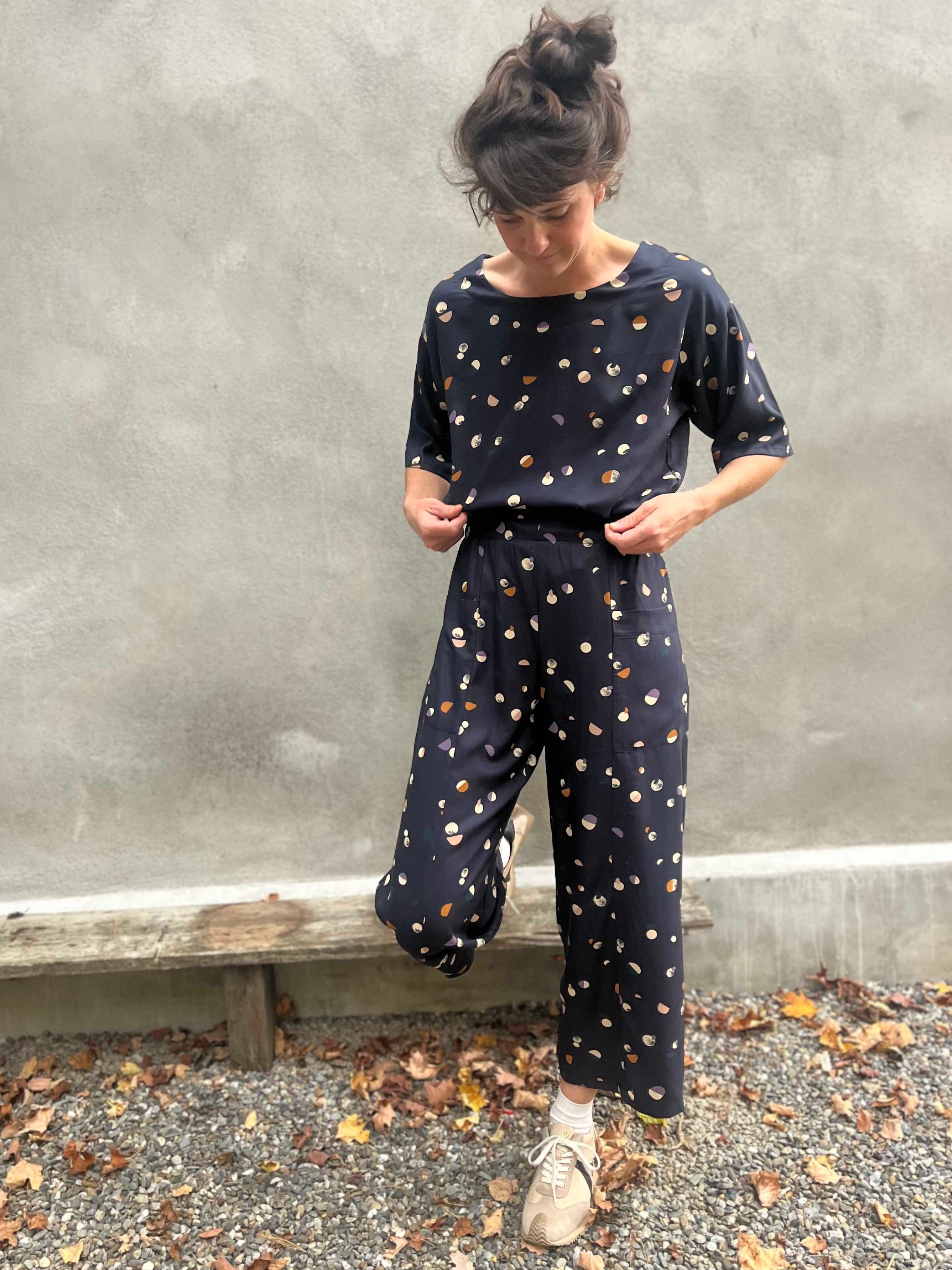 Pantalon Oléa Lunes de minuit -Viscose OEKOTEX