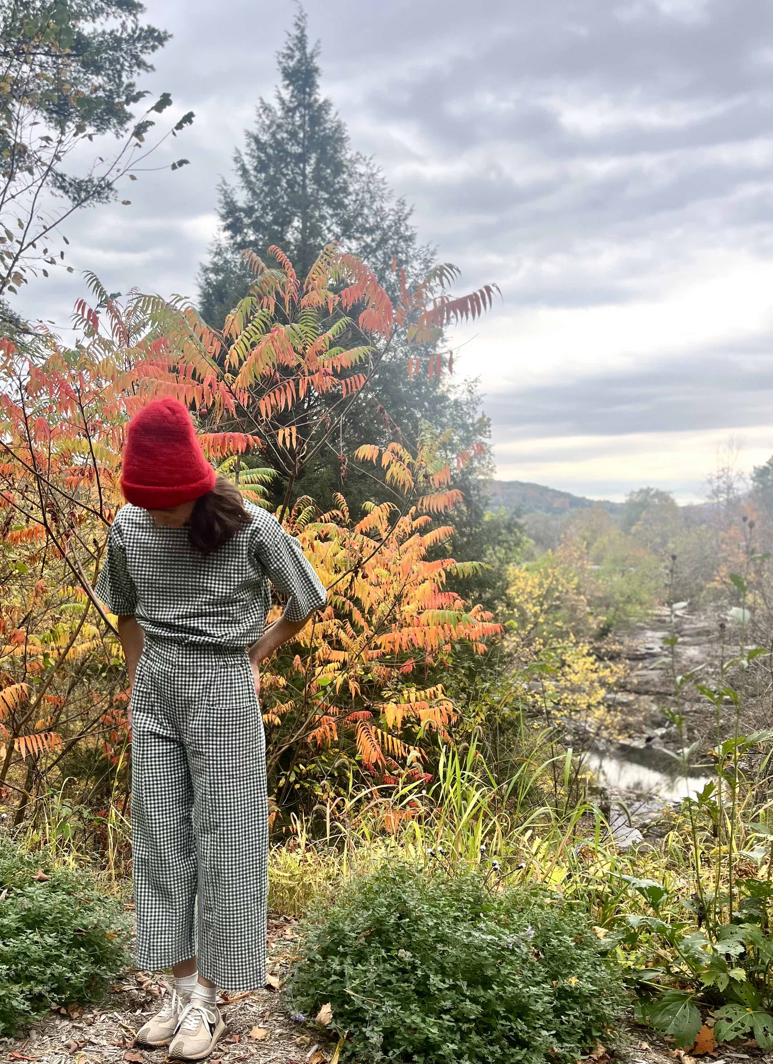 Pantalon Oléa Vichy forêt -Coton biologique