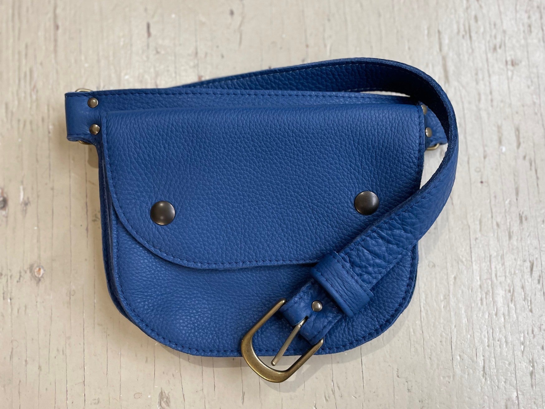 Ceinture pochette Amaru Royal en cuir recyclé - KAZAK
