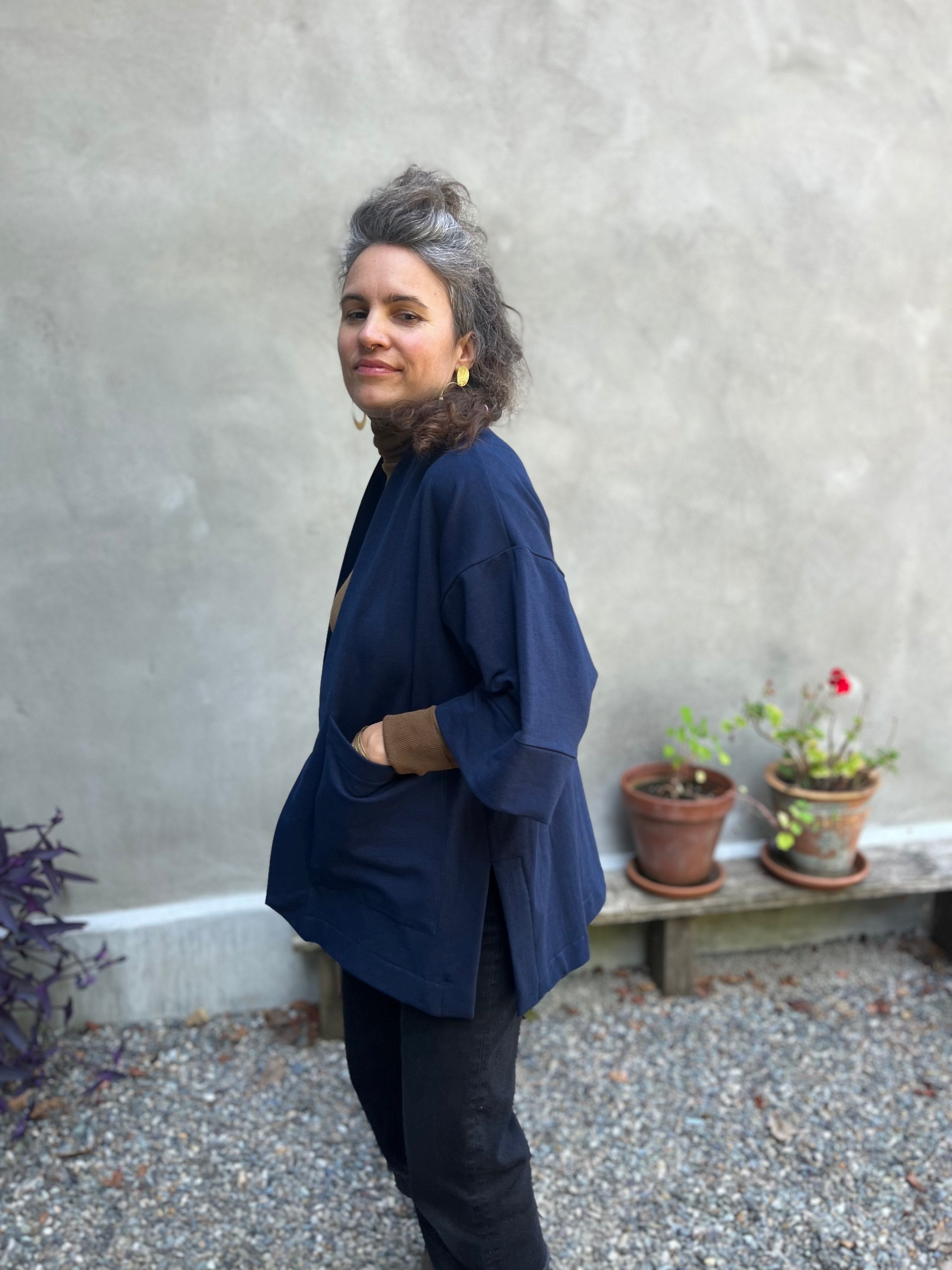 Veste Kimono CYDONIA MARINE -bambou & coton OEKOTEX