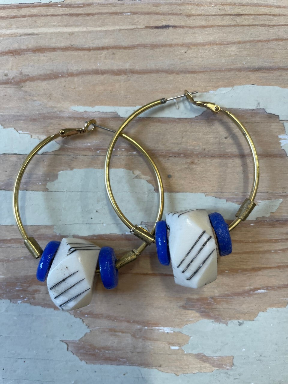 Boucles d'oreilles Ashentree Bleu et Lime