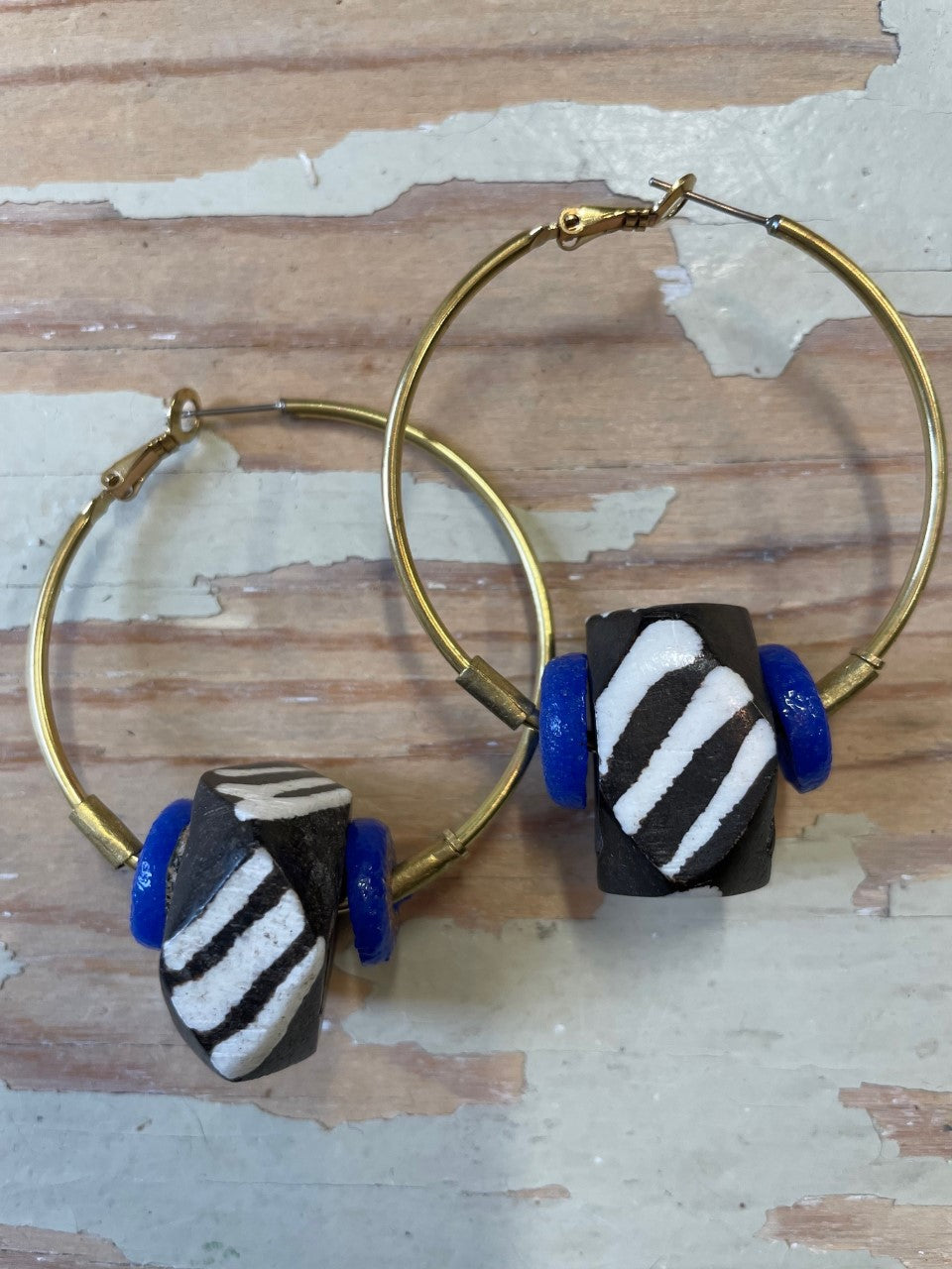 Boucles d'oreilles Ashentree Bleu et Lime