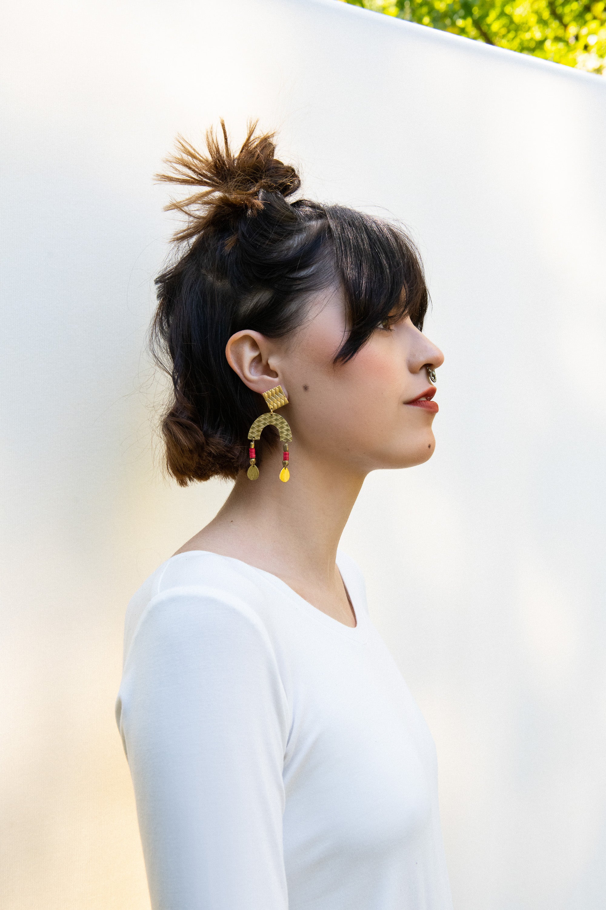 Boucles d'oreilles Odessa, Couleurs Bordeaux/Noir