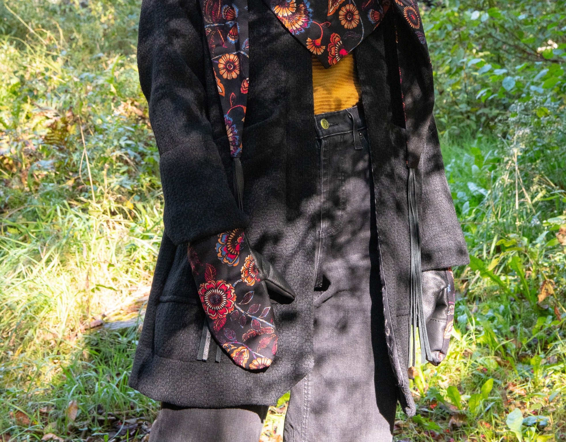 Mitaine Tricot Olga cuir recyclé - KAZAK