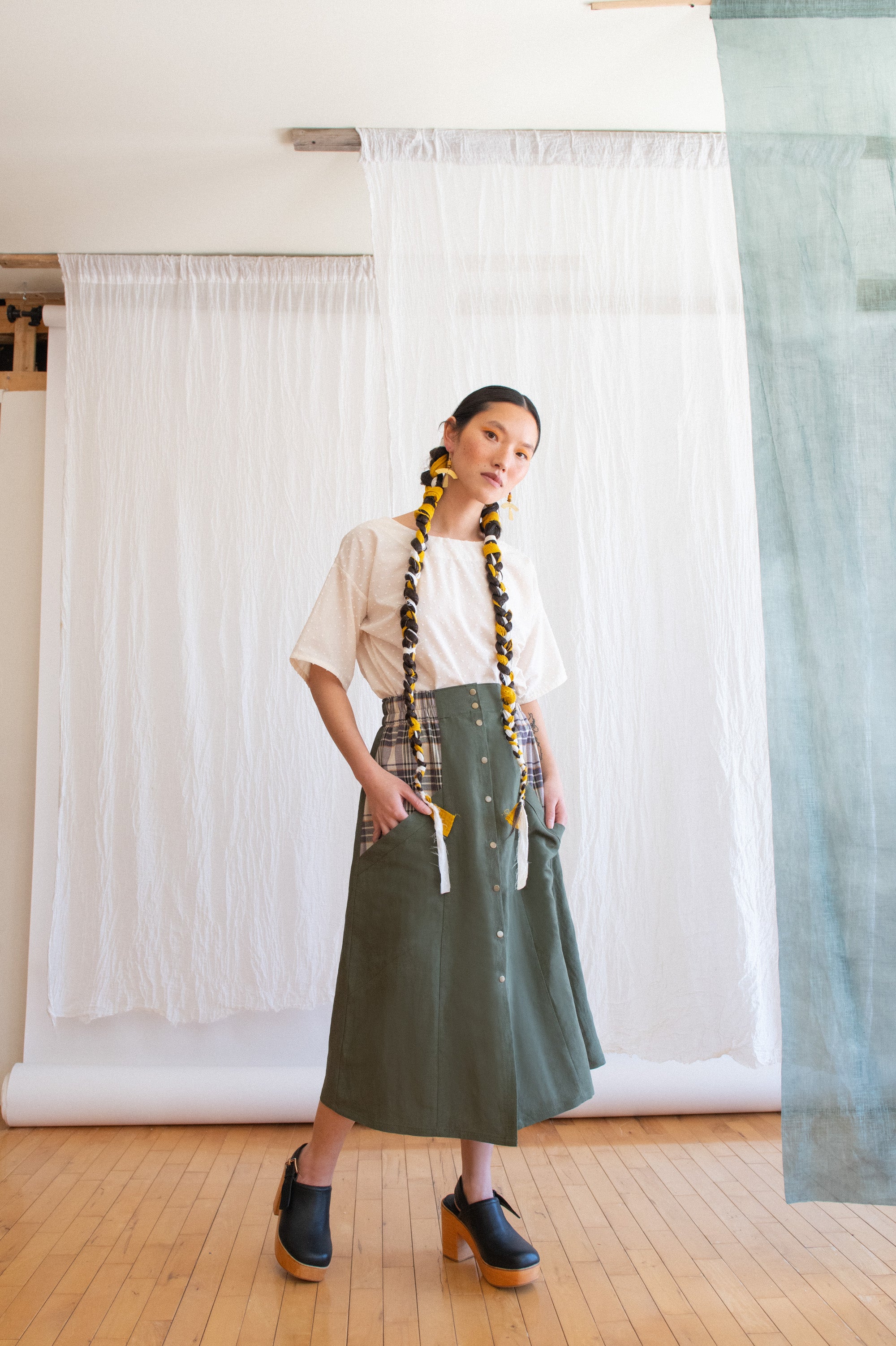 Jupe Clovelly - Olive - KAZAK