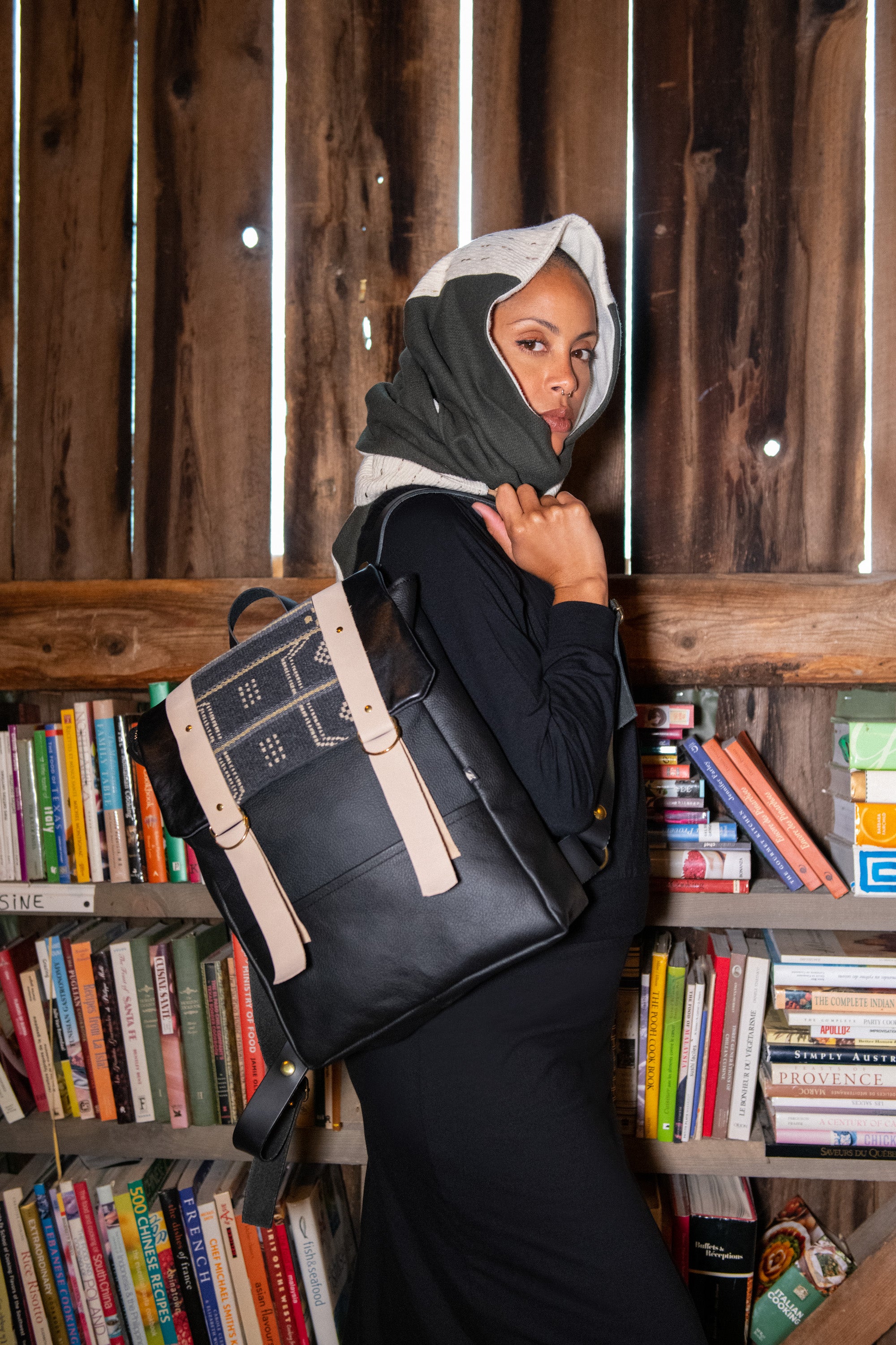 Sac à dos Caïro - Ardoise - mélange cuir recyclé et tannage végétal - KAZAK