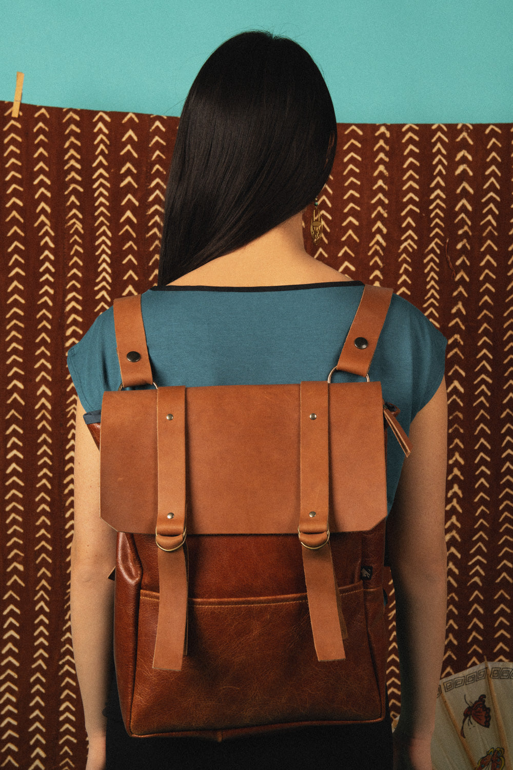 Sac à dos Stoneridge convertible - Caramel - cuir tannage végétal - KAZAK