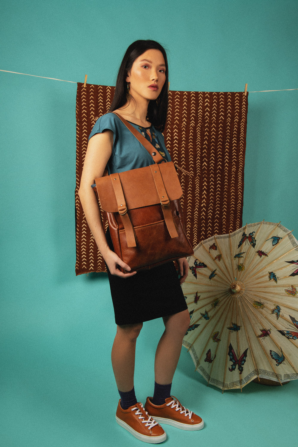 Sac à dos Stoneridge convertible - Caramel - cuir tannage végétal - KAZAK