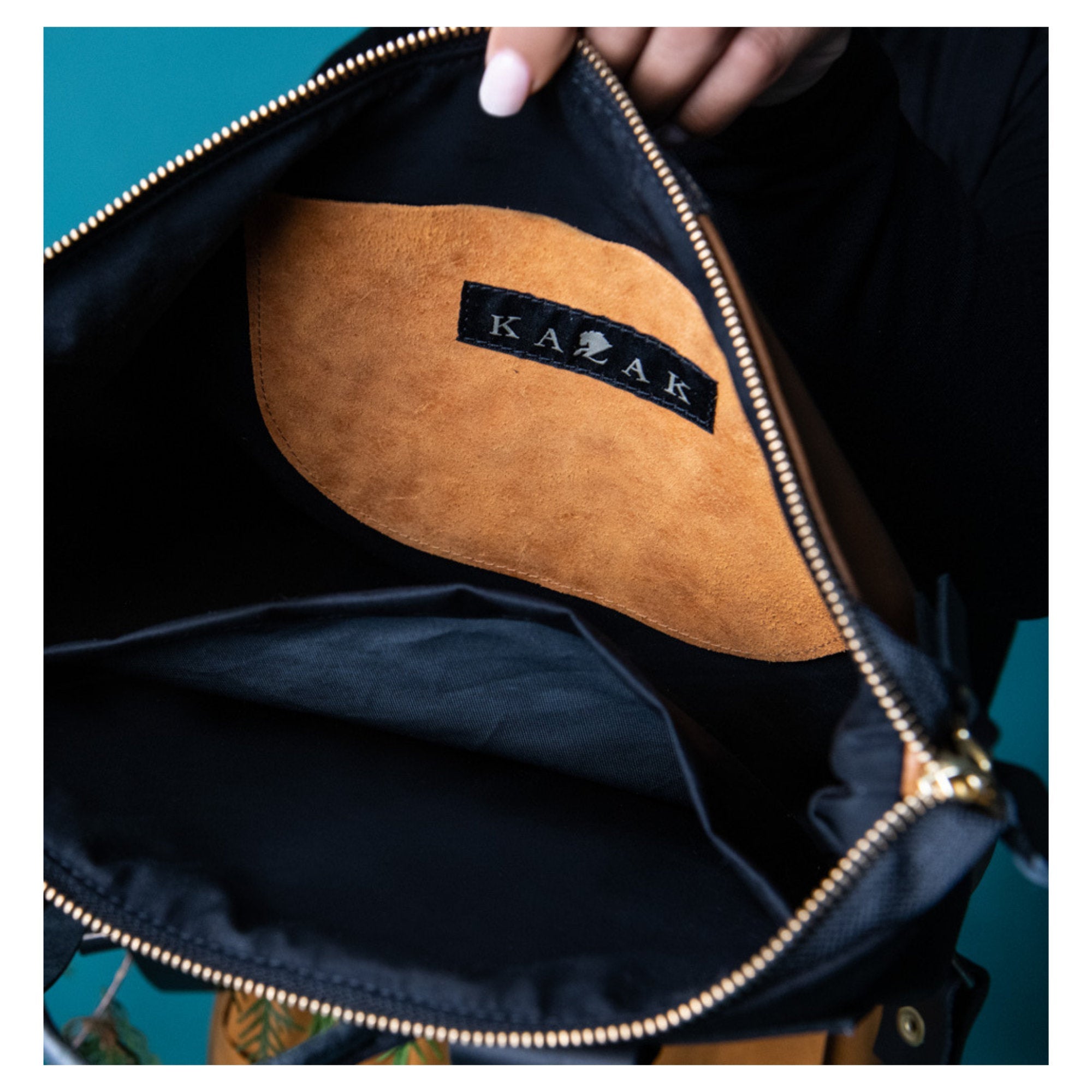 Sac à dos Hobart pour portable - Cuir Tressé - mélange cuir recyclé et tannage végétal - KAZAK