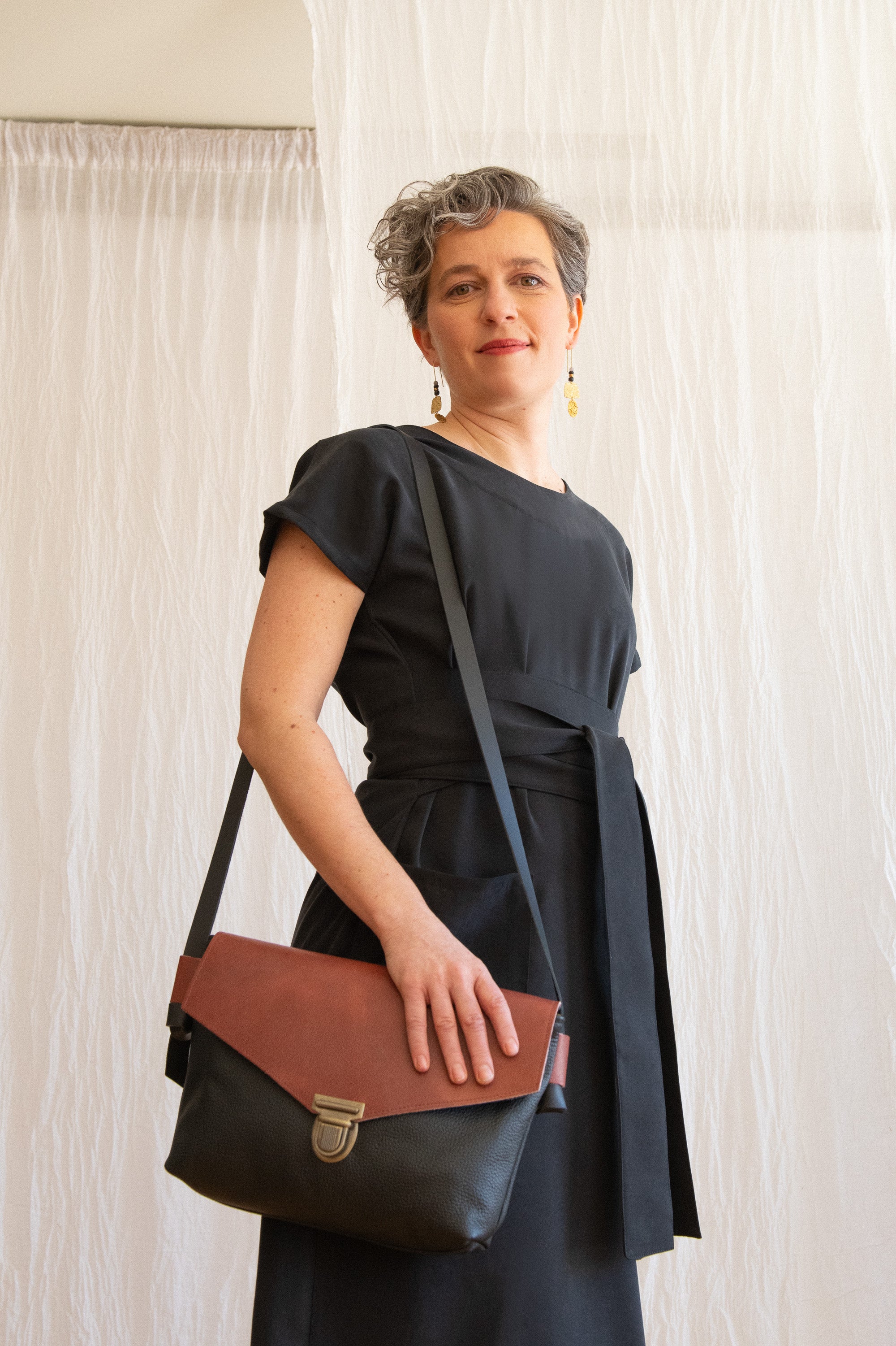 Sac Livingston - Acajou & noir - KAZAK