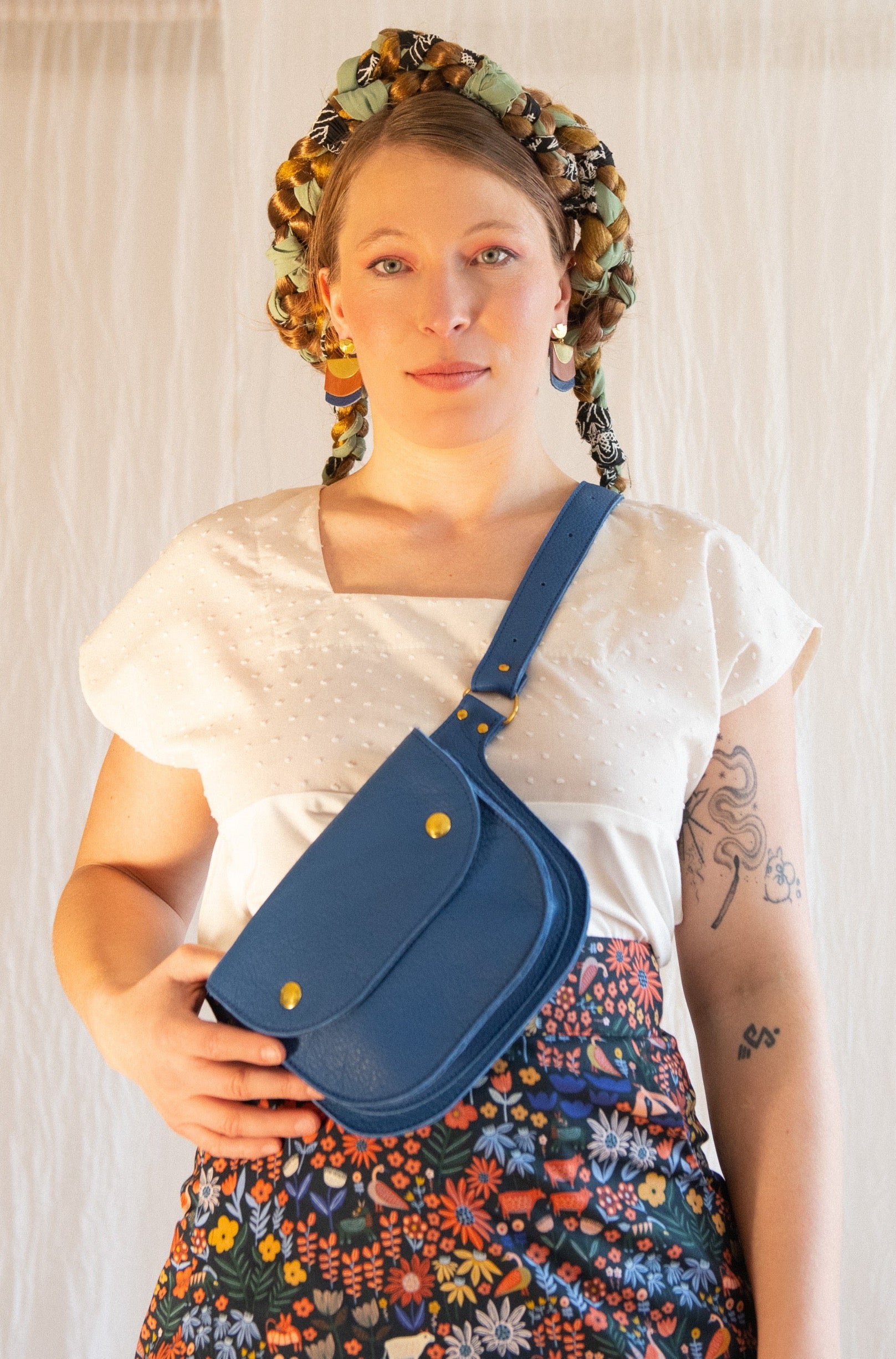Ceinture pochette Amaru Royal en cuir recyclé - KAZAK