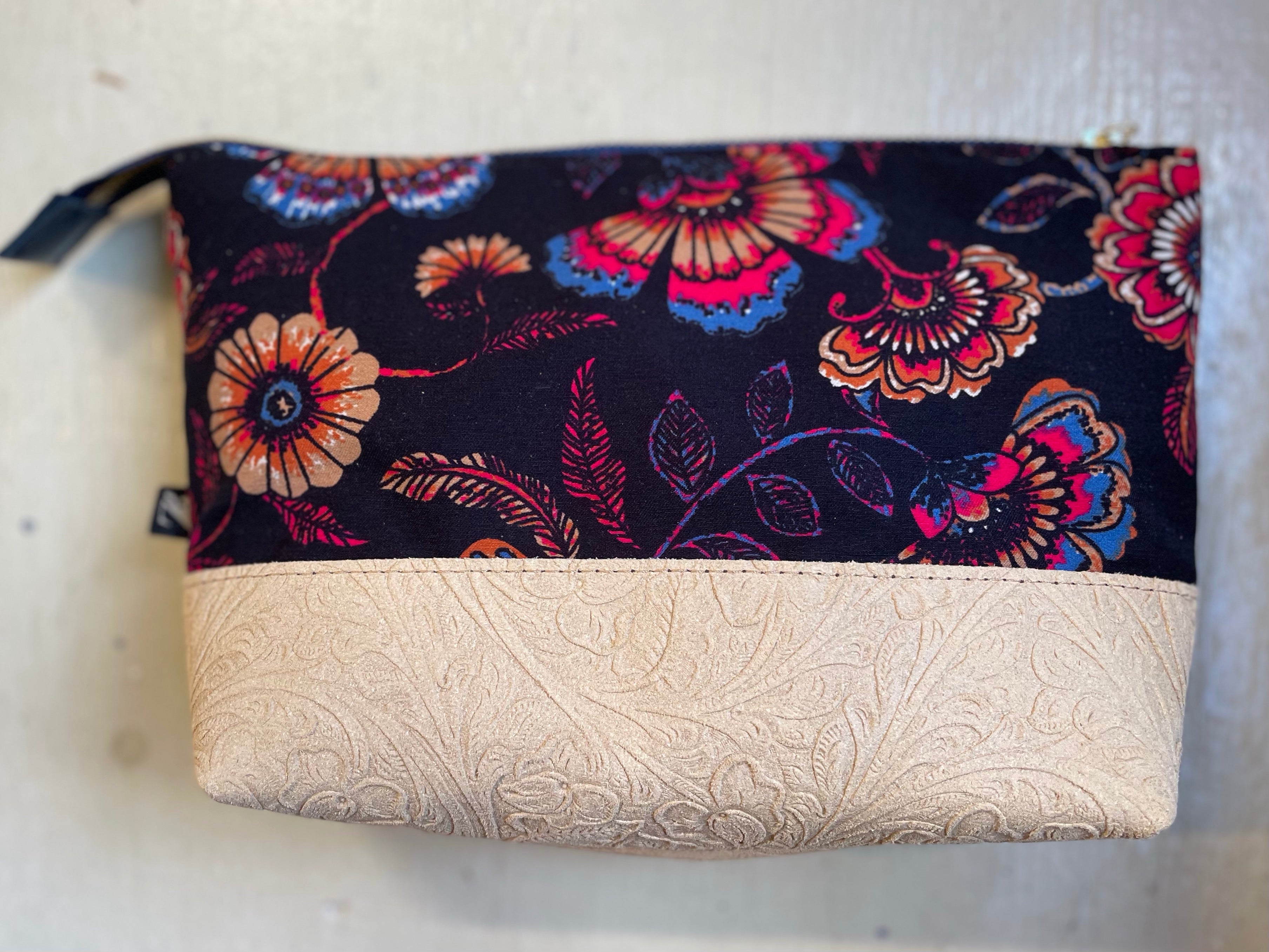 La Trousse - Retailles de tissu et cuir recyclé / Olga - KAZAK -