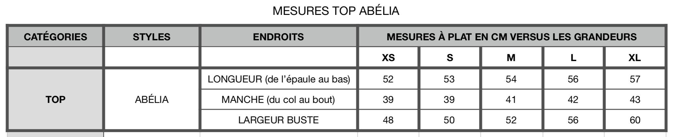Top Abélia - Lune de minuit certifié OEKOTEX