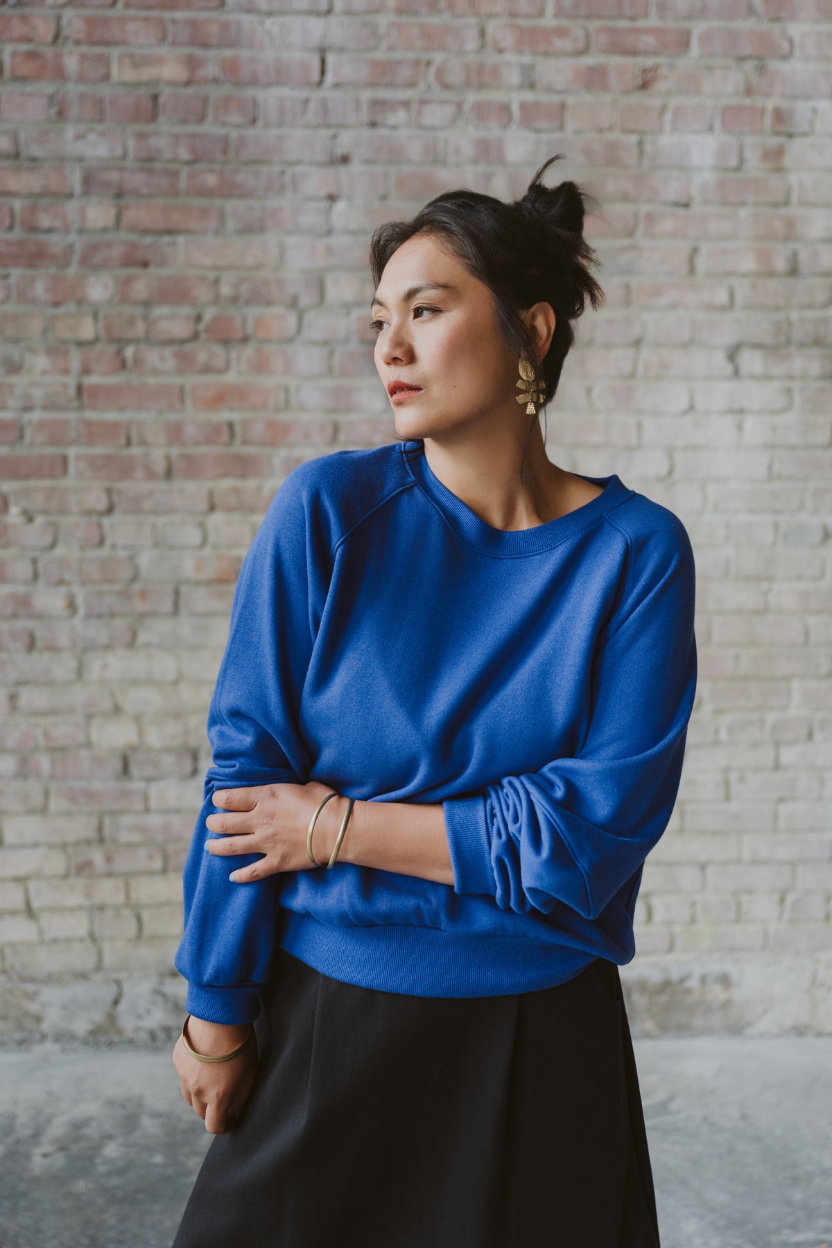 Crewneck Acacia  - Cobalt