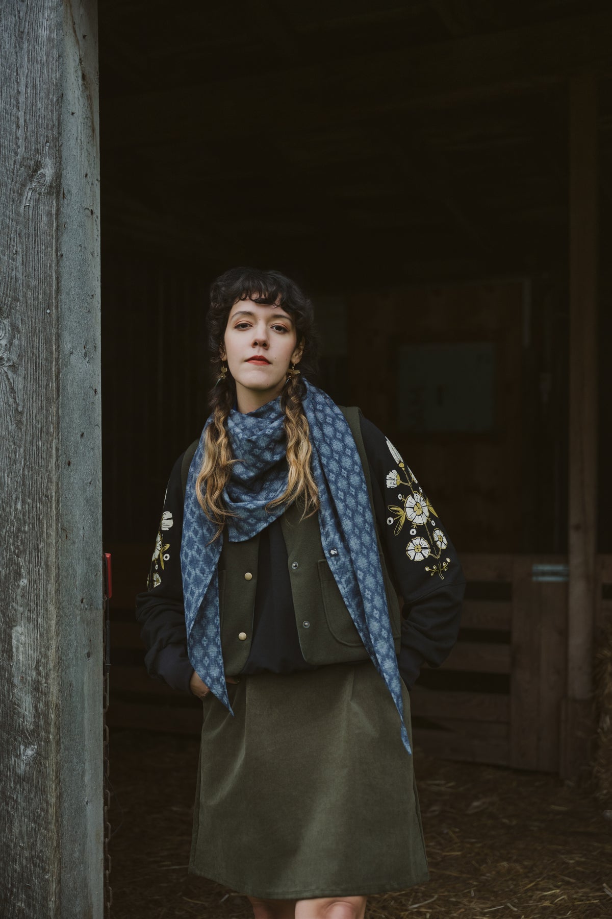 Foulard triangle Ikat