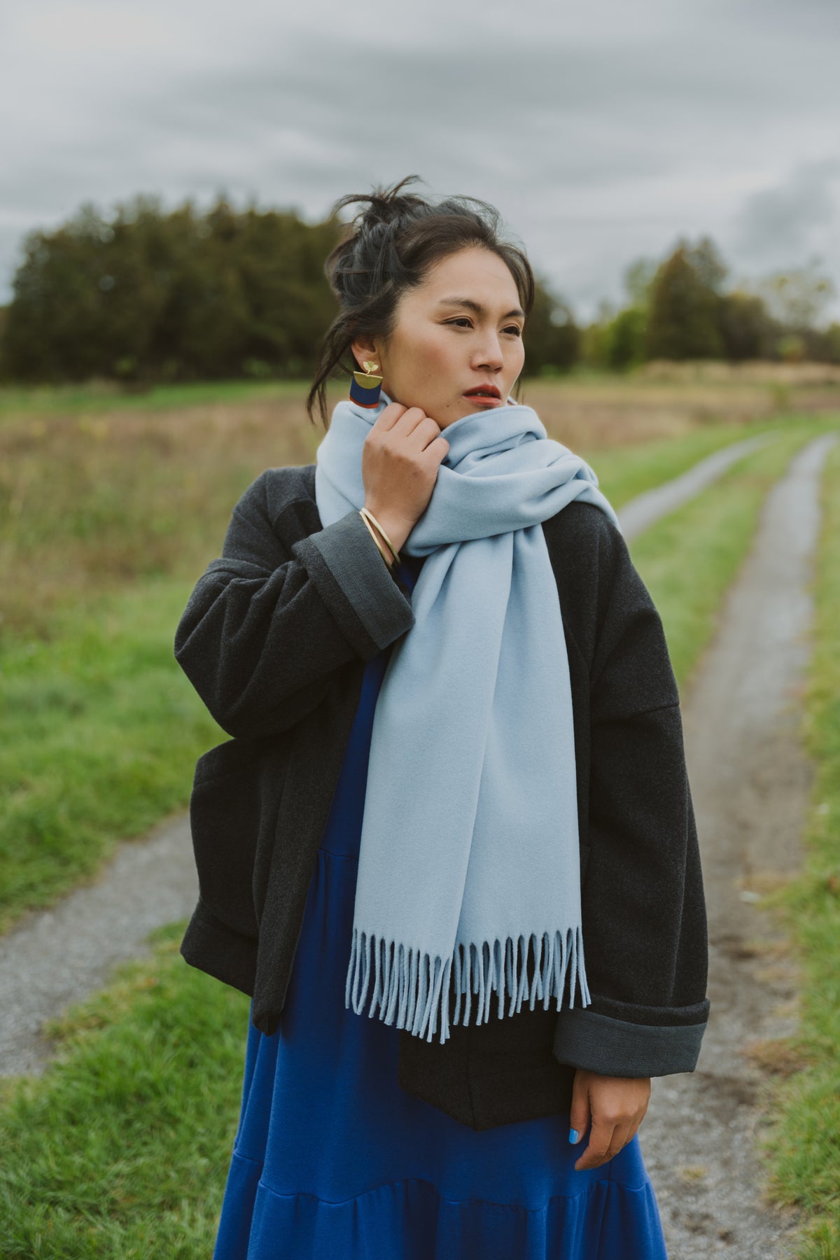 Veste Thuya -laine charbon