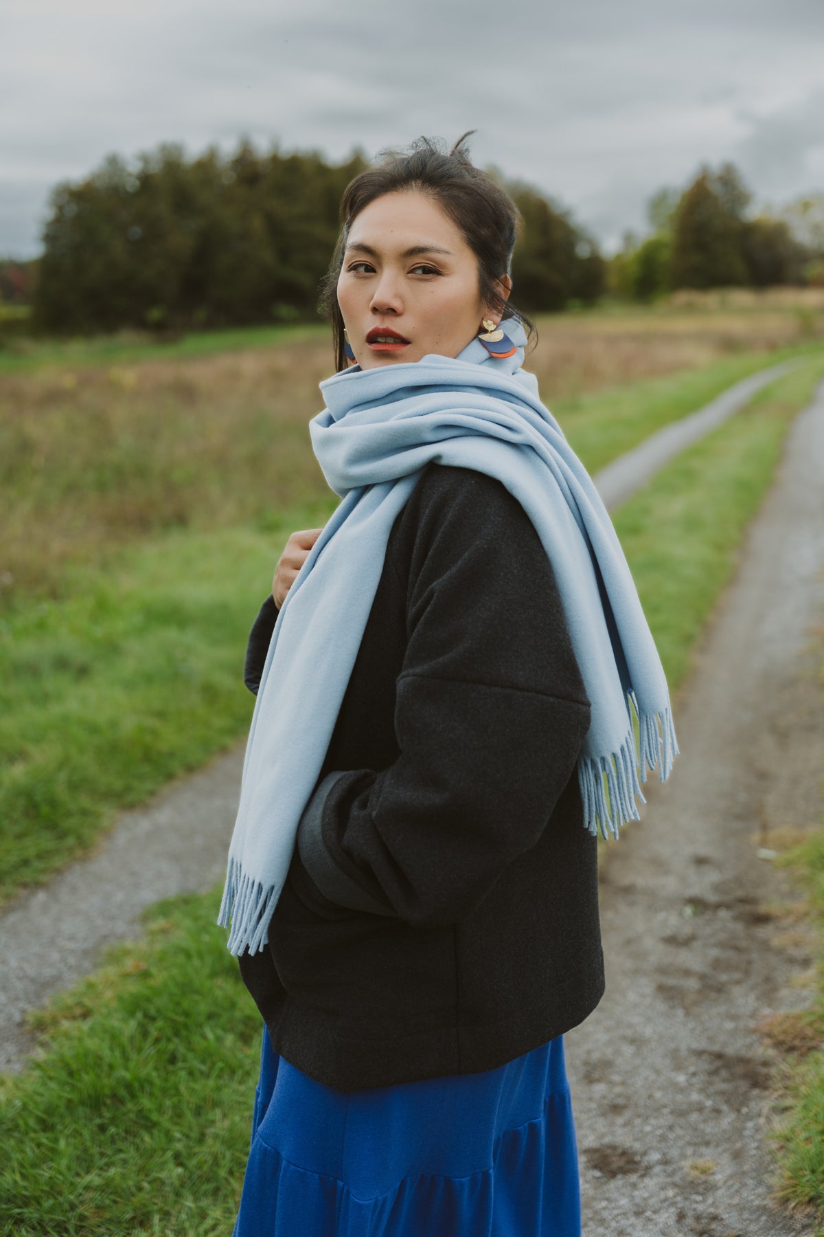 Veste Thuya -laine charbon