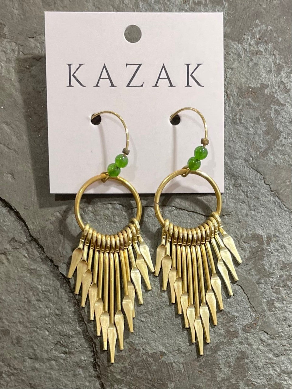 Boucles d'oreilles Arrow Jade - Kazak