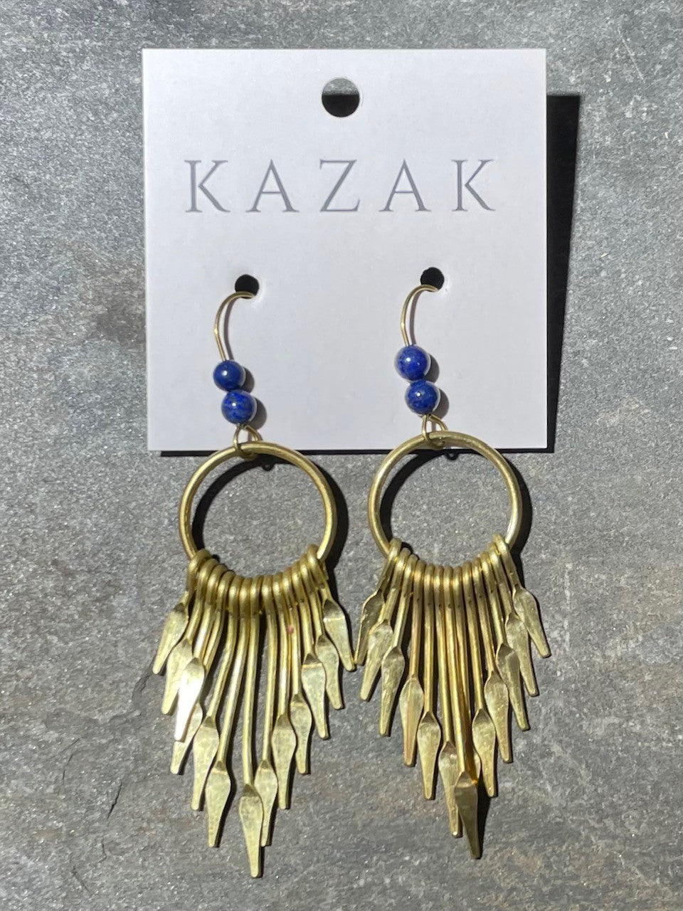 Boucles d'oreilles Arrow Lapis - Kazak -