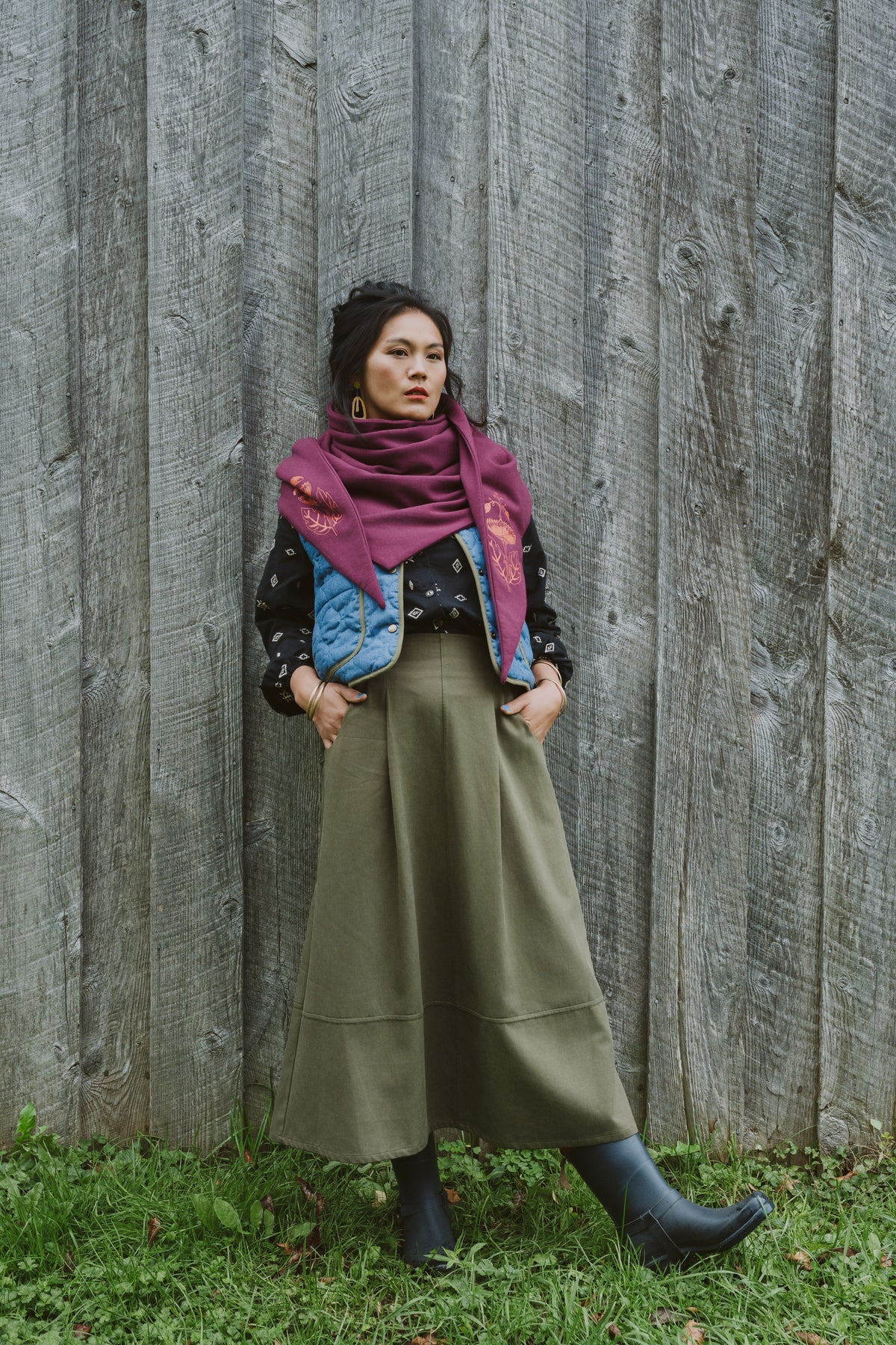 Foulard Ikebana -Figuier