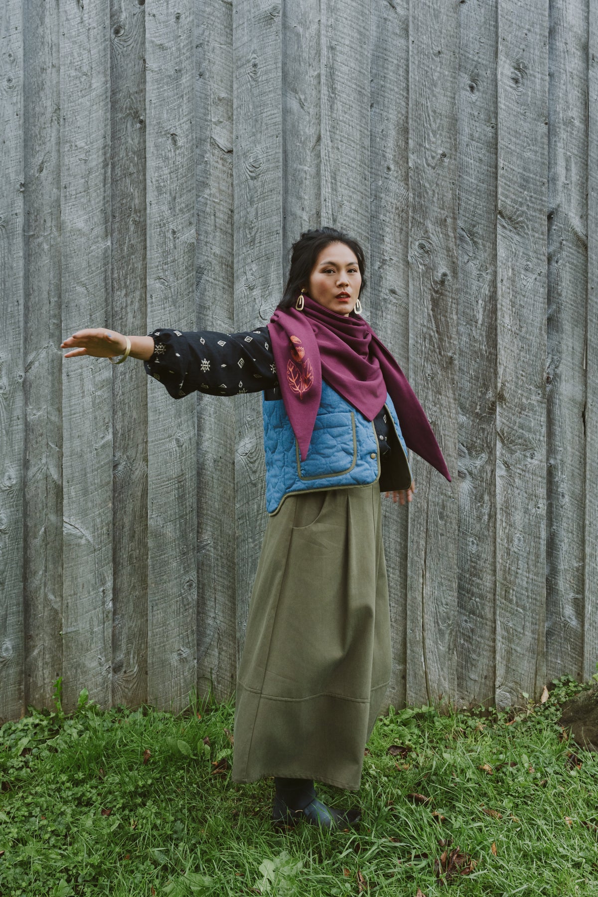 Foulard Ikebana -Figuier