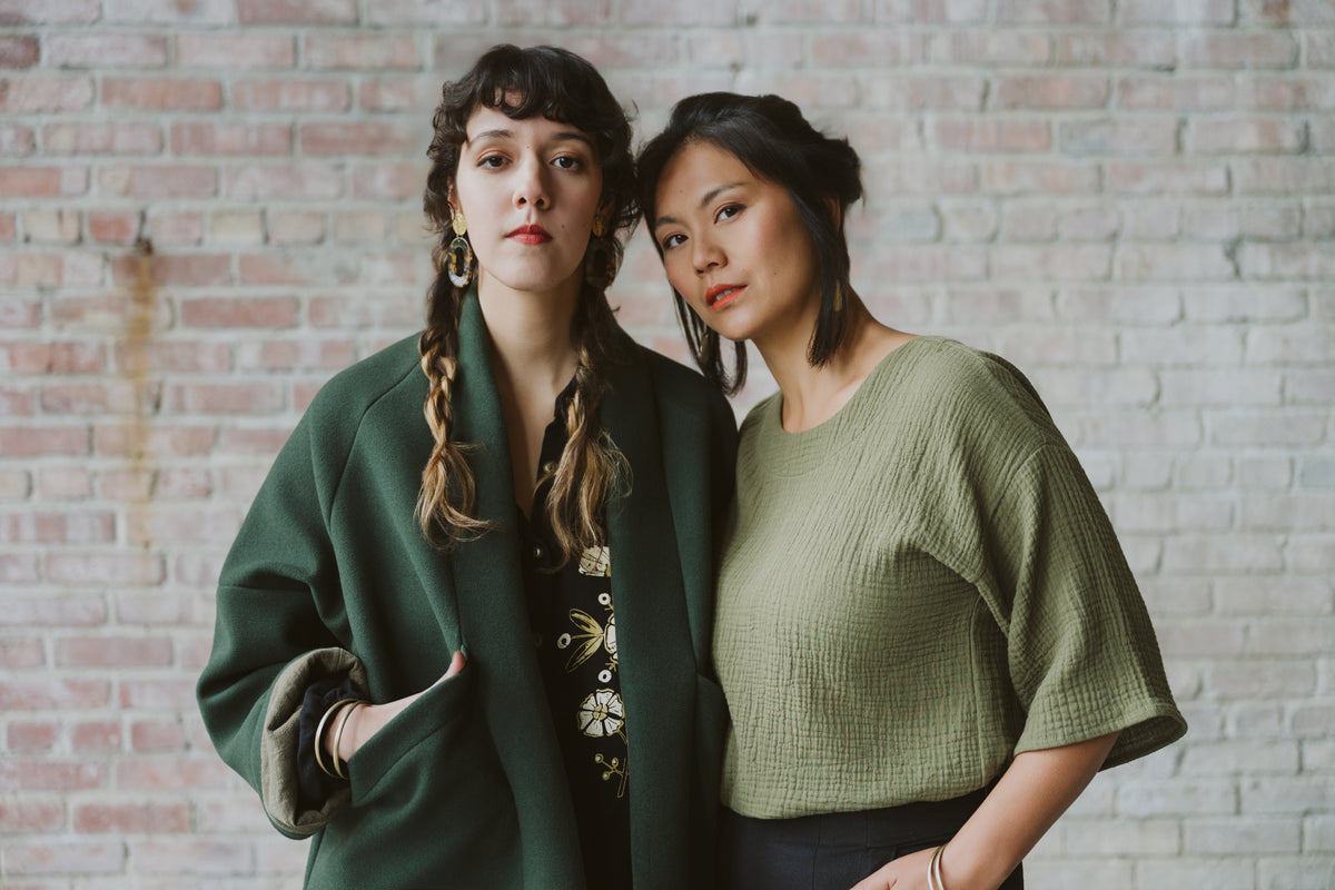 Veste Thuya -laine olive