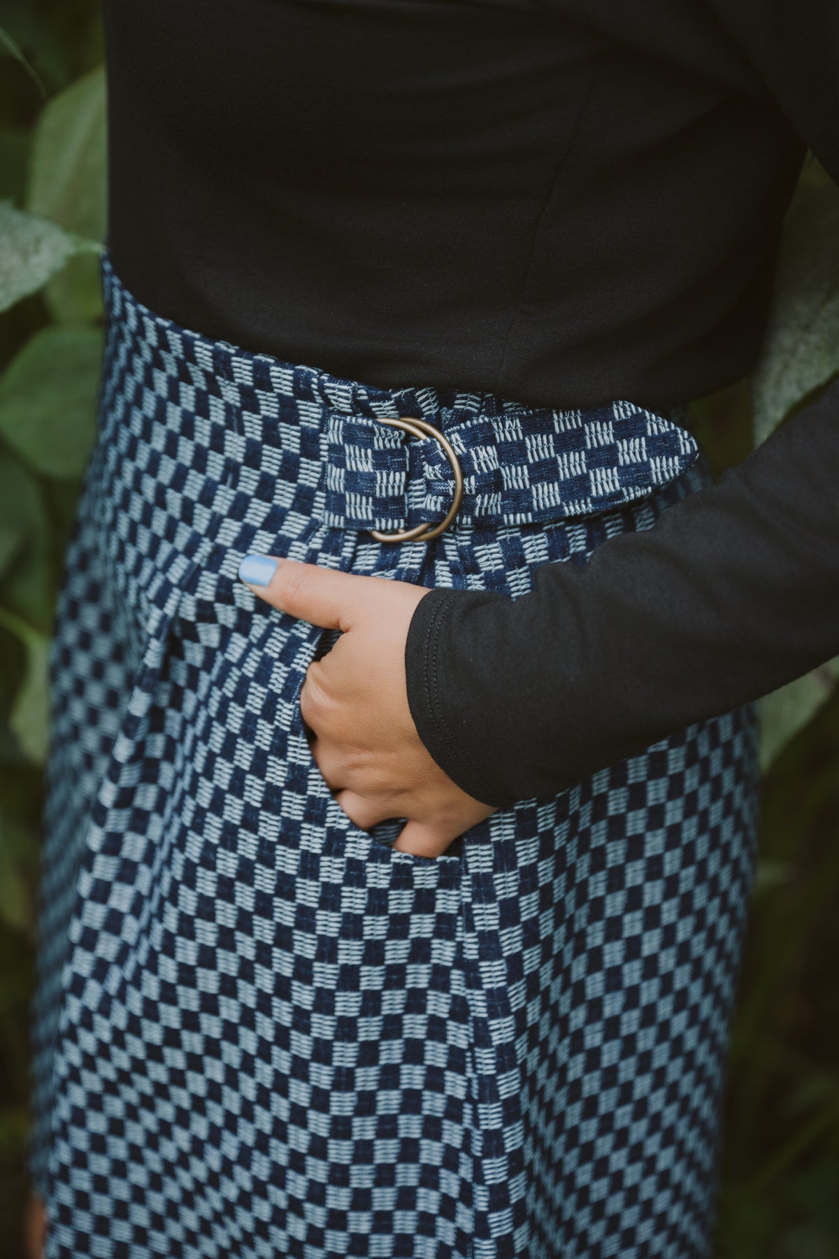 Jupe Berberis -carreaux Indigo