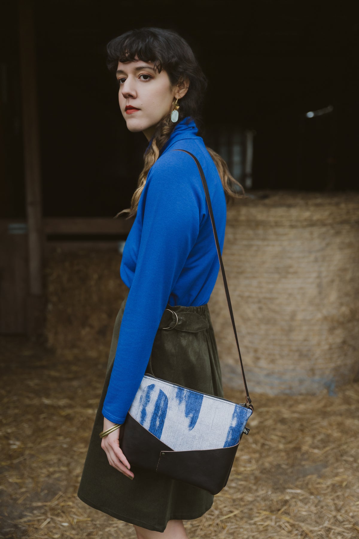 Col roulé raglan ORIS - Cobalt