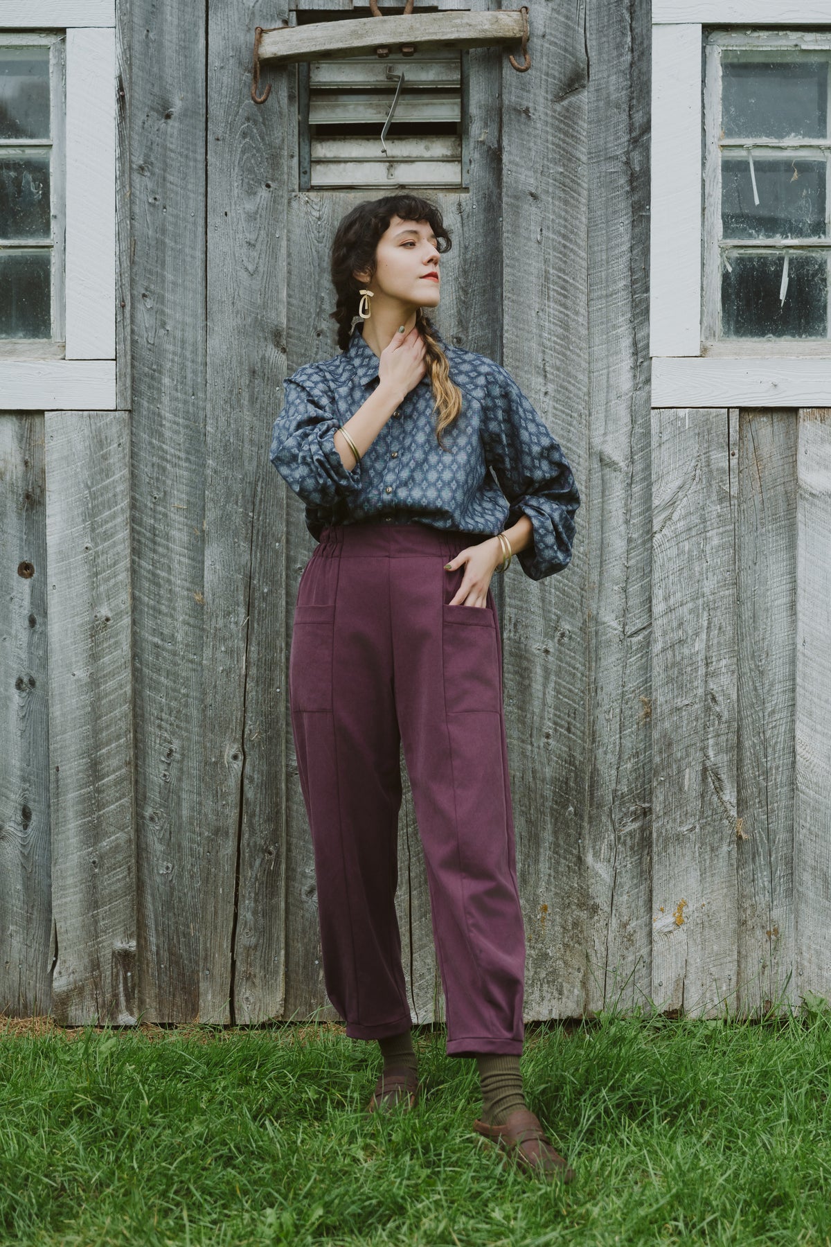 Pantalon baril Betula -Figuier
