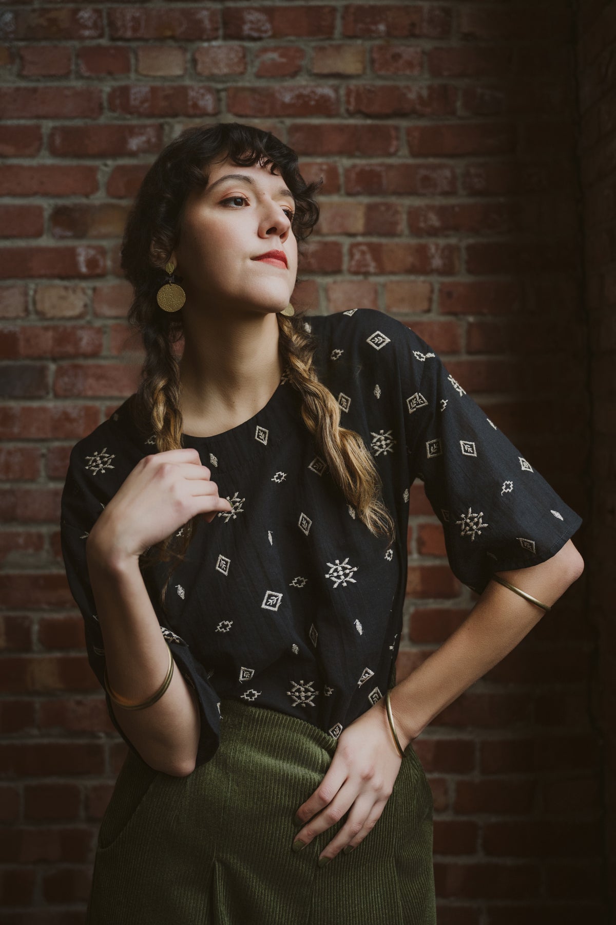 Top Cedrus broderie