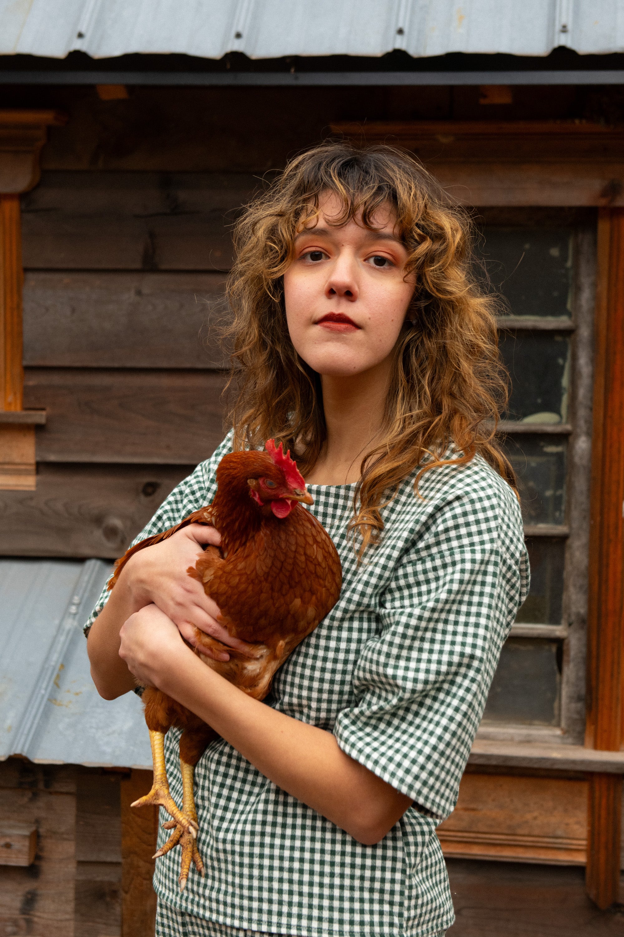 Top Abélia - Vichy forêt  100 % coton biologique