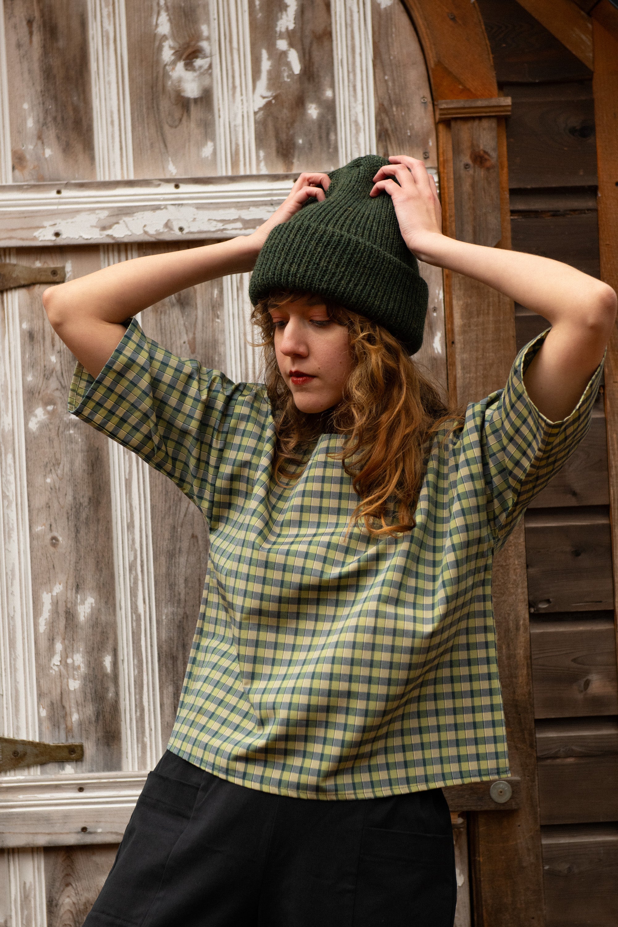 Top Abélia - Carreaux verts