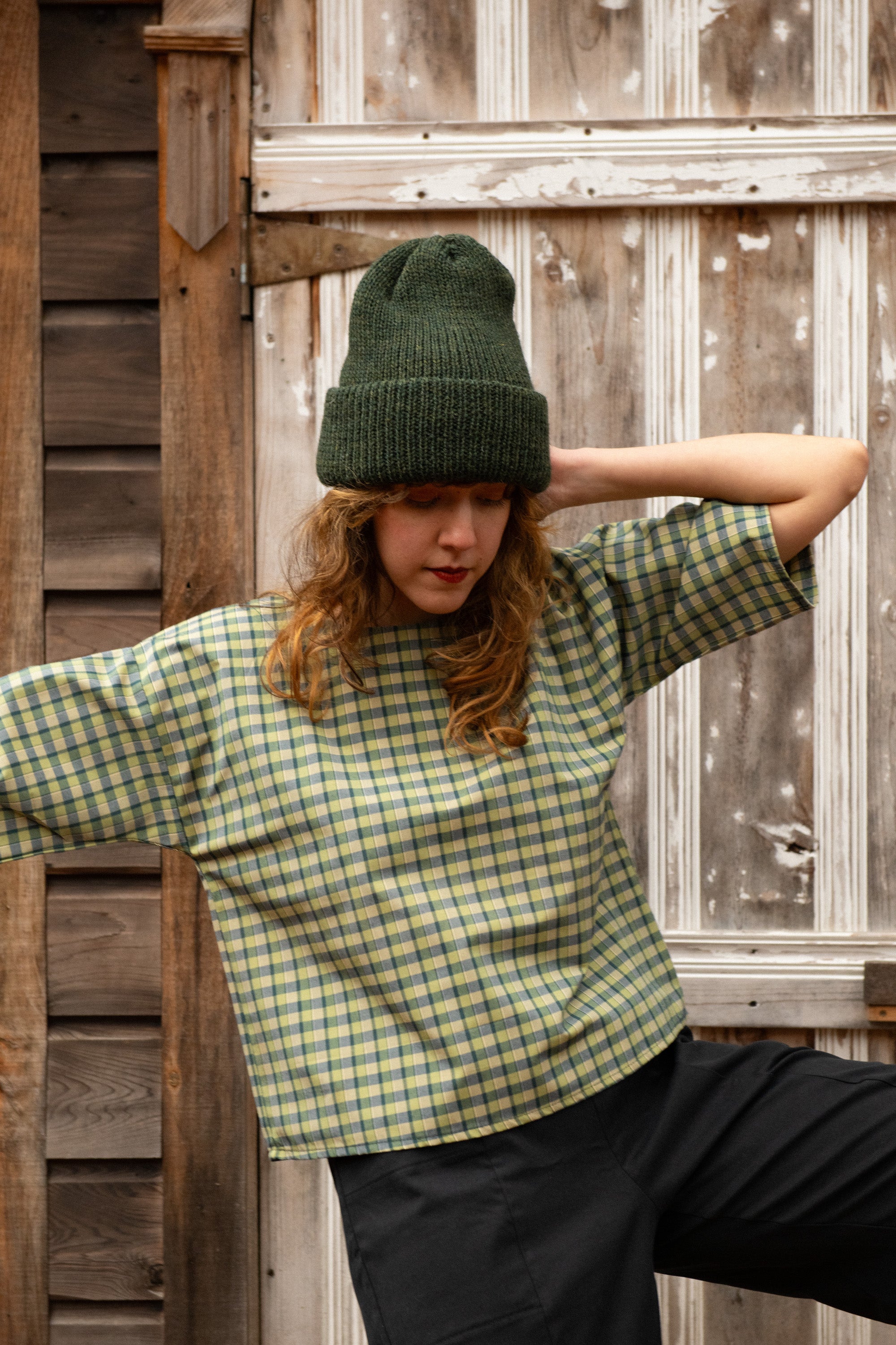 Top Abélia - Carreaux verts