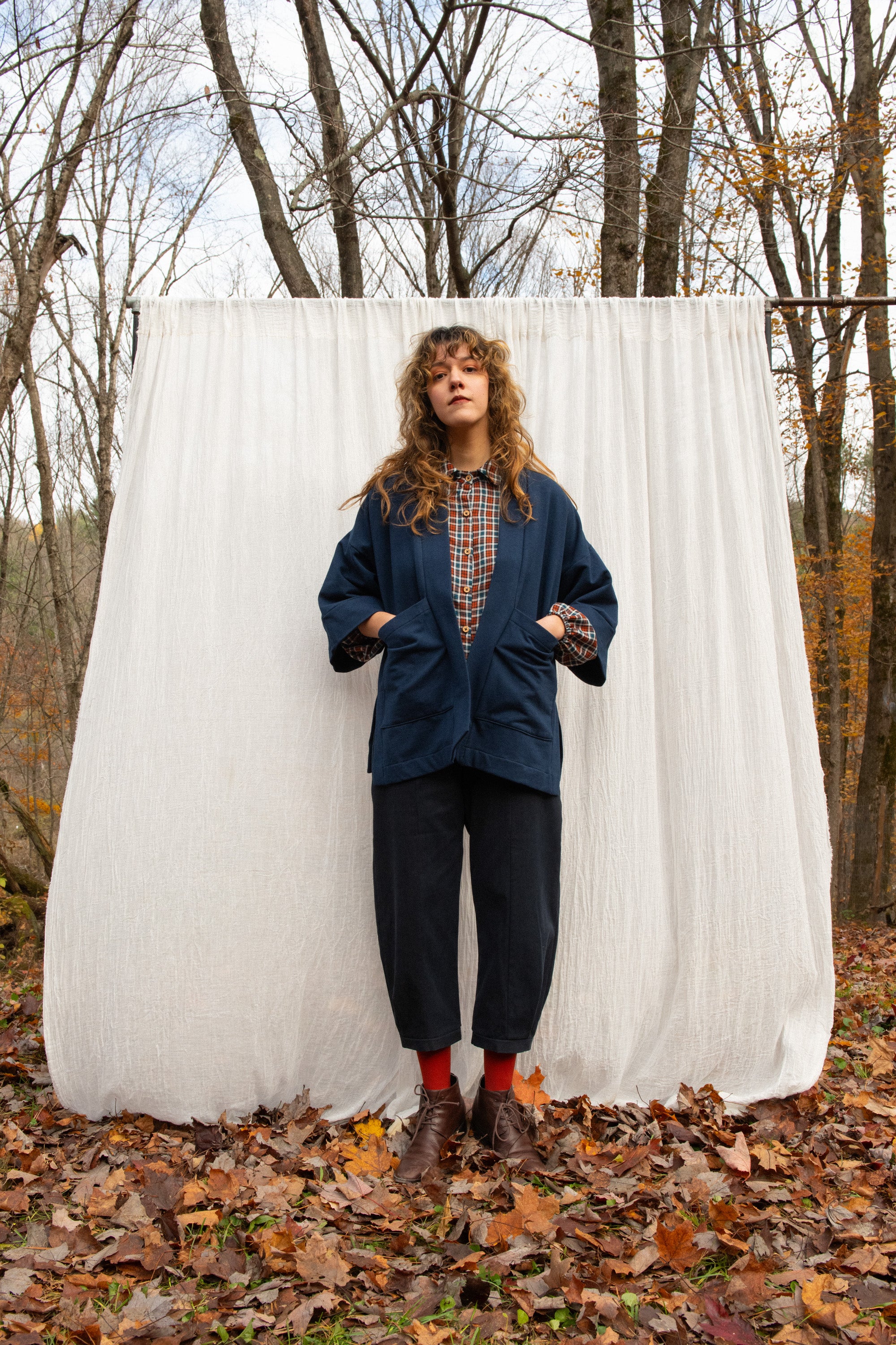 Veste Kimono CYDONIA MARINE -bambou & coton OEKOTEX