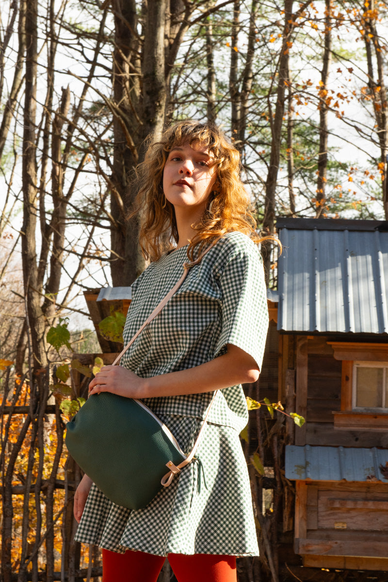 Jupe JUNIPER VIchy forêt-coton biologique